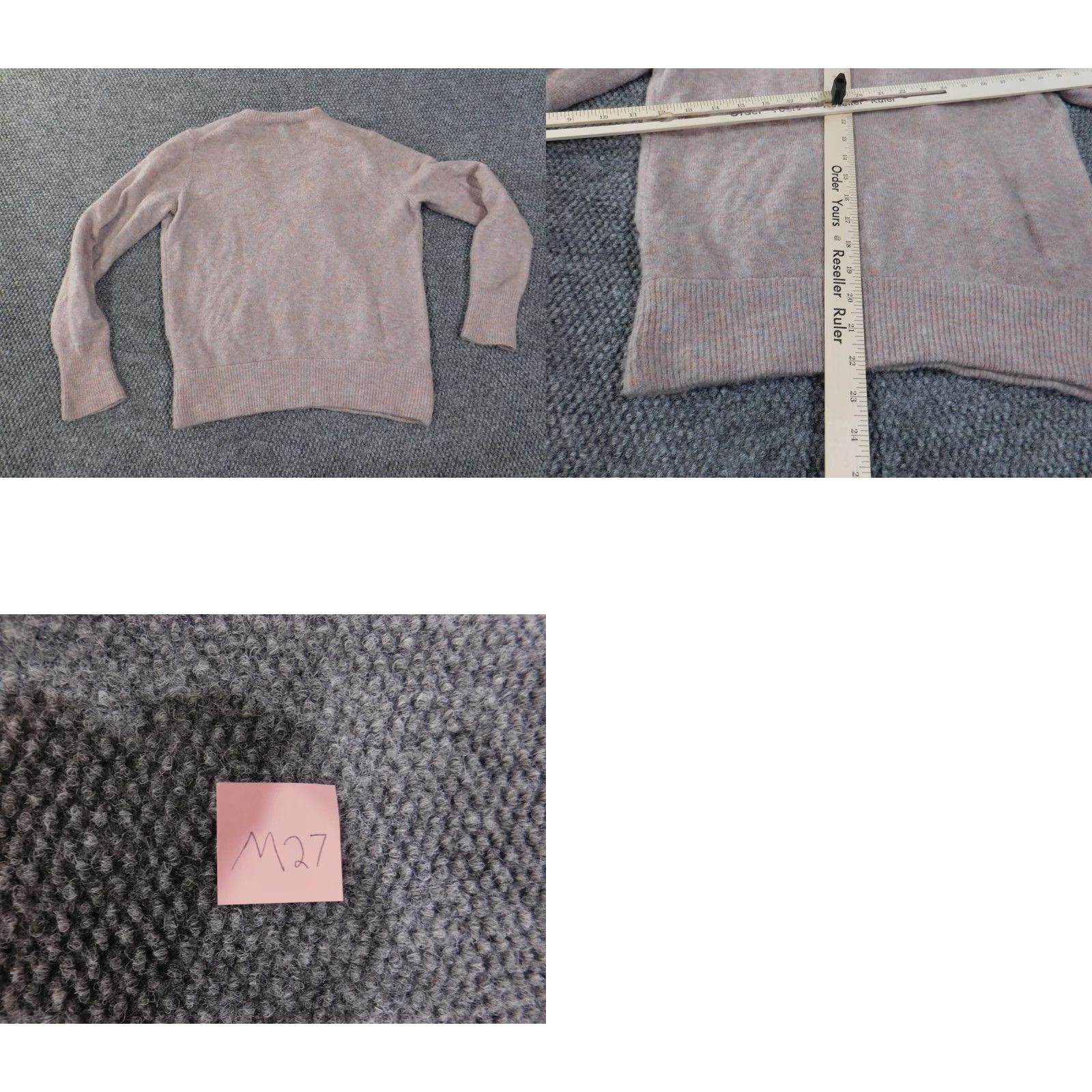 Madewell Madewell Sweater Pullover S Womens Pink Knit Wool Nylon V-Neck Raglan Sleeve Long Sleeve Casual Geometric Logo Size S / US 4 / IT 40 - 8 Thumbnail