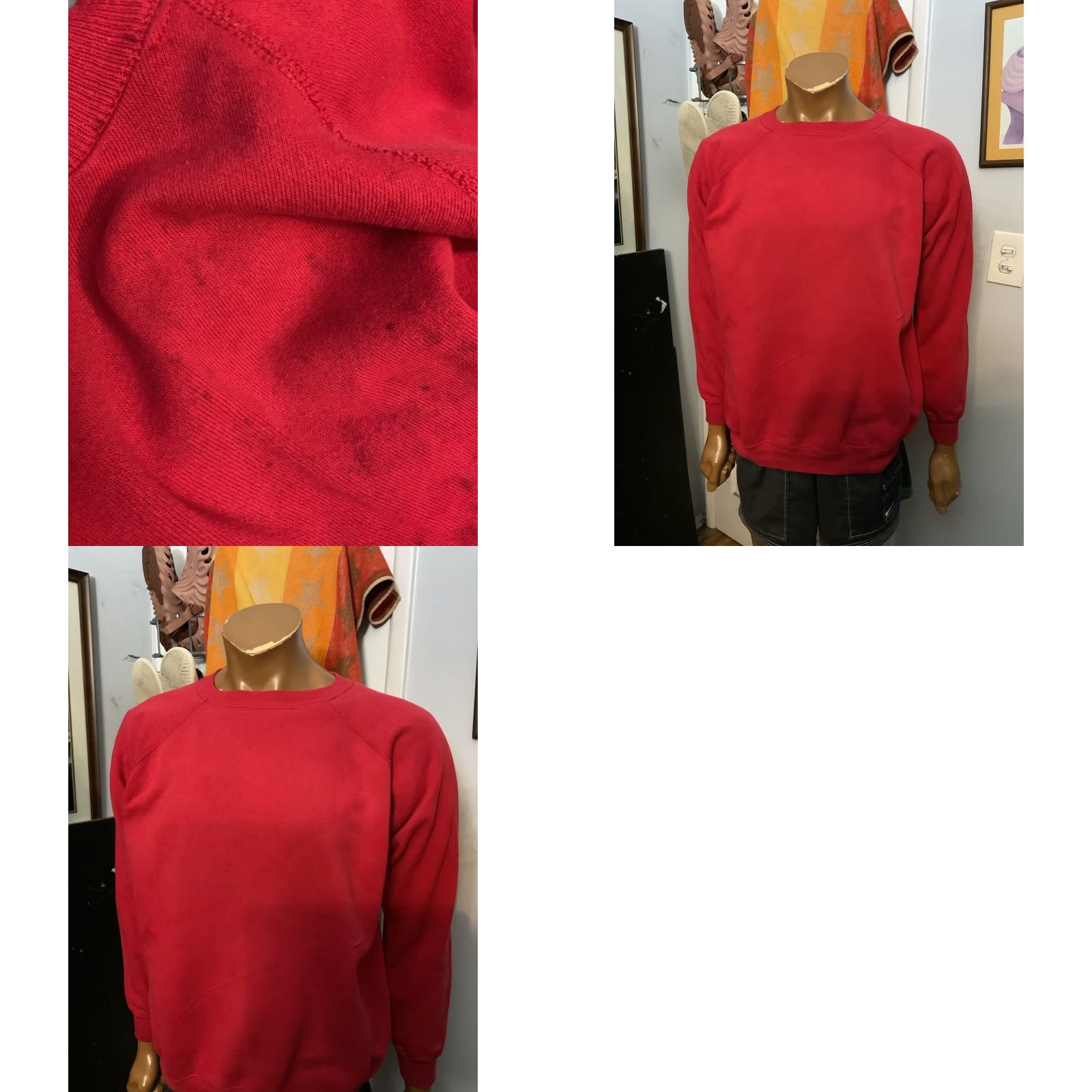 Hanes VINTAGE Hanes Activewear Made In USA 50/50 Red Crewneck Sweatshirt XL Mens 90s Pullover Blank Size US XL / EU 56 / 4 - 9 Thumbnail