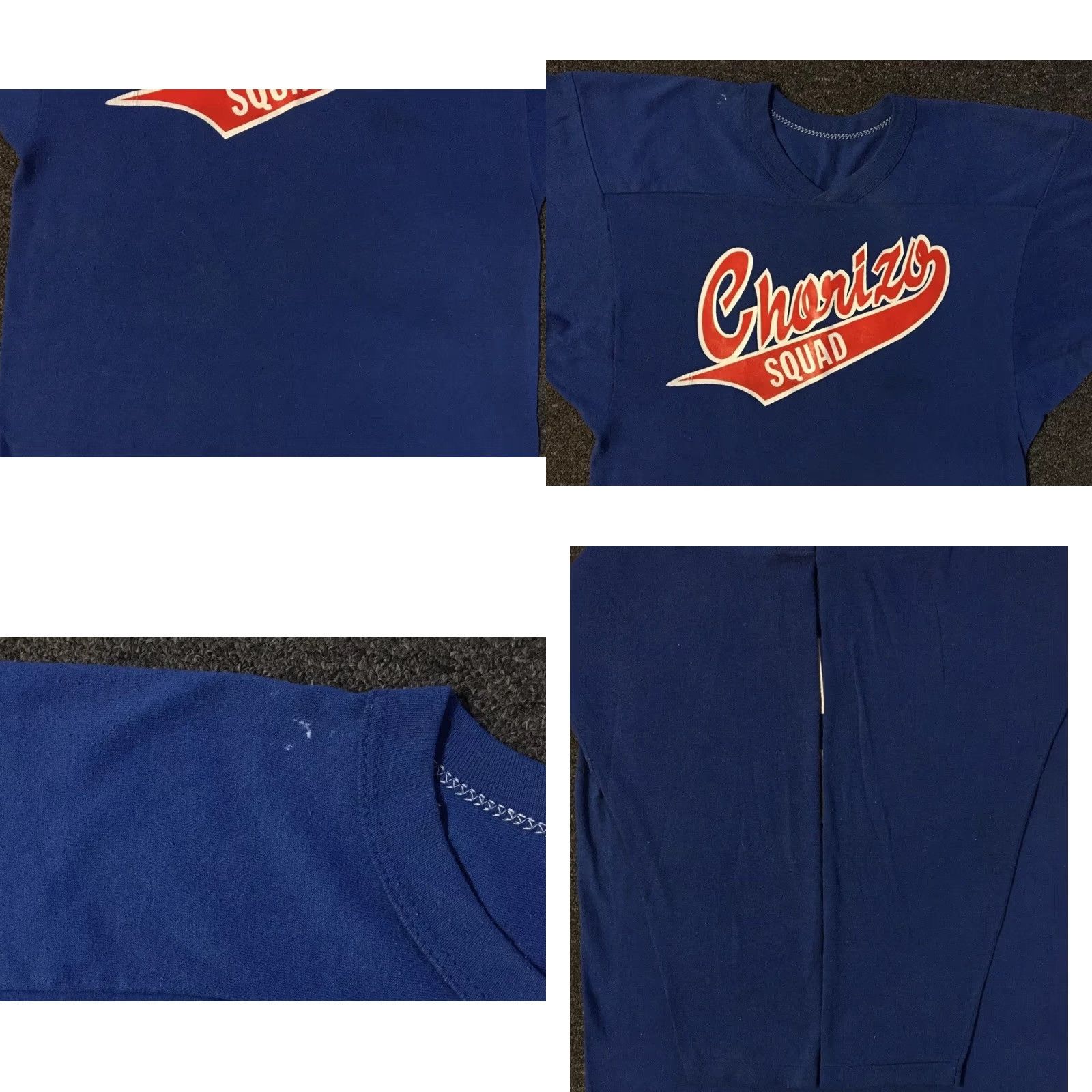 Russell Athletic Vtg 90s Russell Athletic Chorizo Squad Faded Jersey M Blue 3/4 Sleeve Crew Neck T-Shirt Men Vintage Grunge USA shirt Mens Size US M / EU 48-50 / 2 - 8 Thumbnail