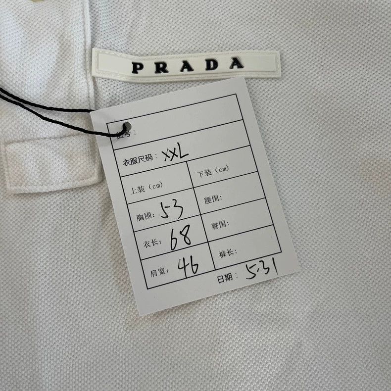 Prada Prada White small logo short sleeves Size US XXL / EU 58 / 5 - 7 Thumbnail