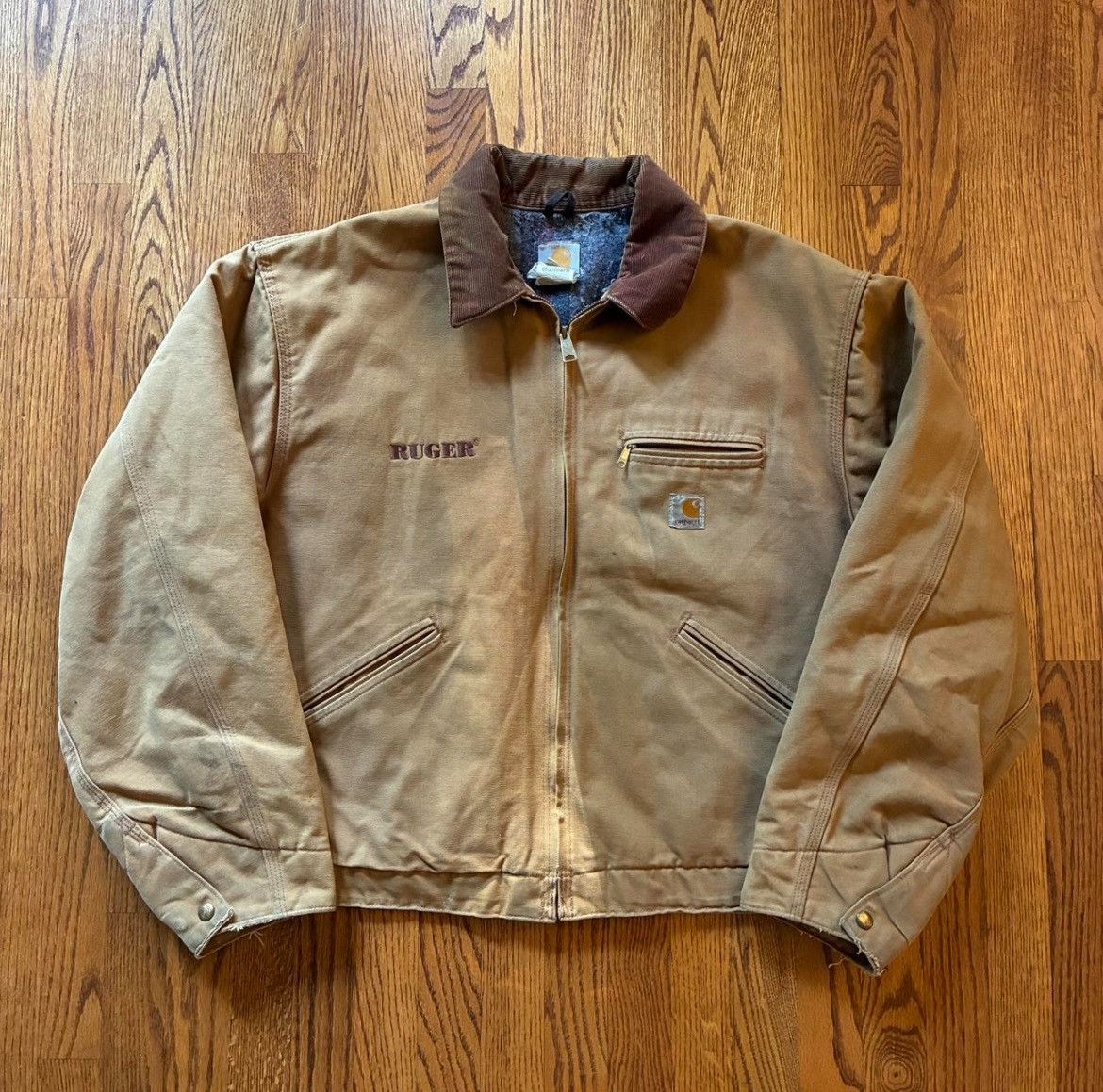 Carhartt Vintage Carhartt Detroit jacket with Ruger embroidery Size US XL / EU 56 / 4 - 1 Thumbnail