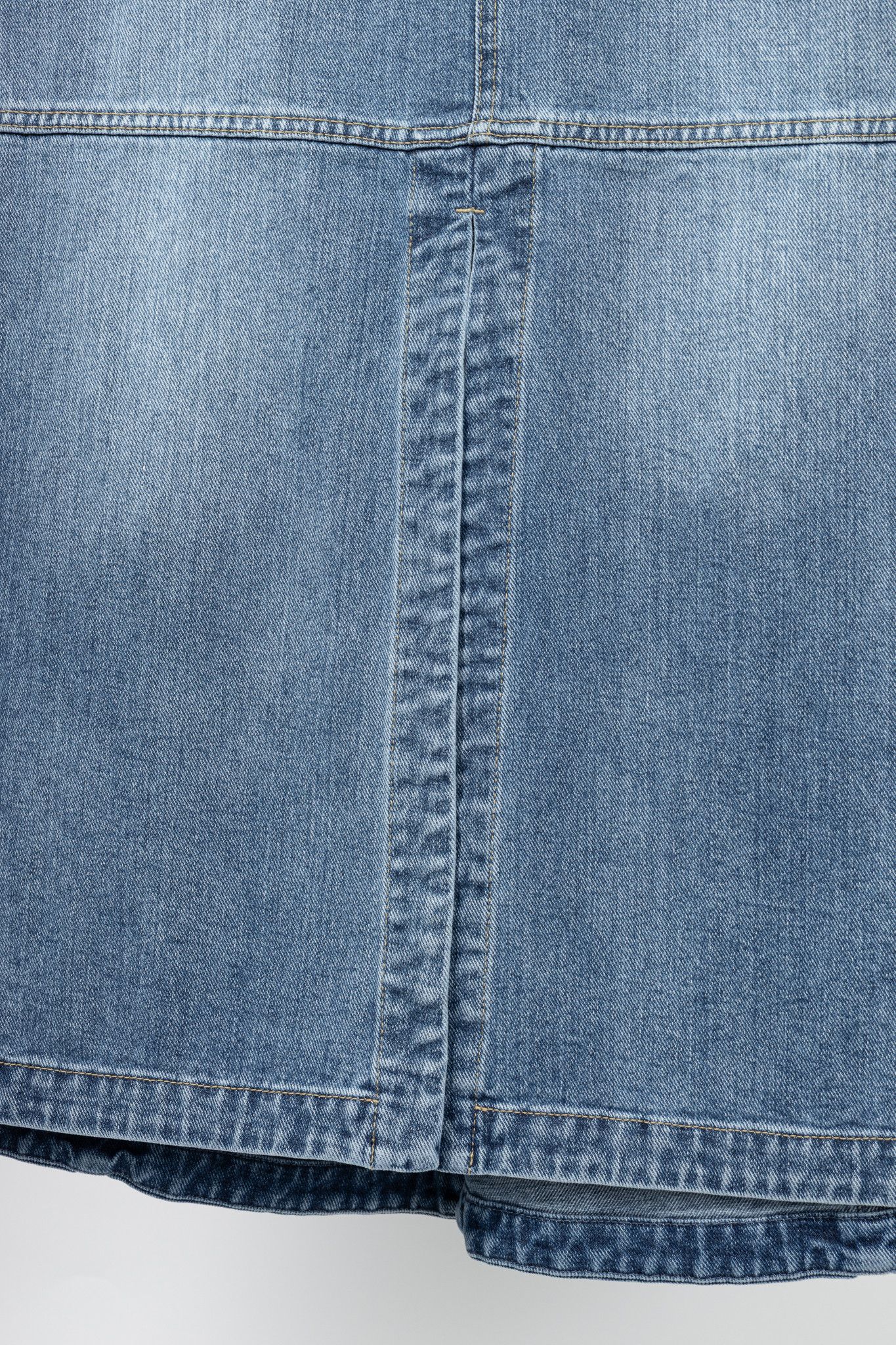 Tibi Tibi Classic Blue Wash Denim Midi Skirt Size 29" - 7 Thumbnail