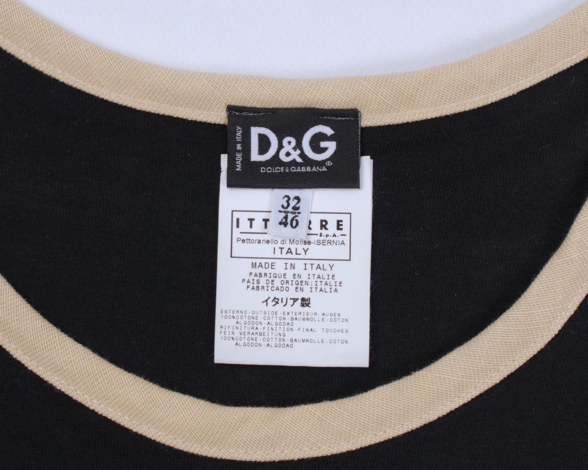 Designer × Dolce & Gabbana × Vintage DOLCE GABBANA Vintage Caligola Studded Rhinestones Logo Tank Size M / US 6-8 / IT 42-44 - 19 Thumbnail