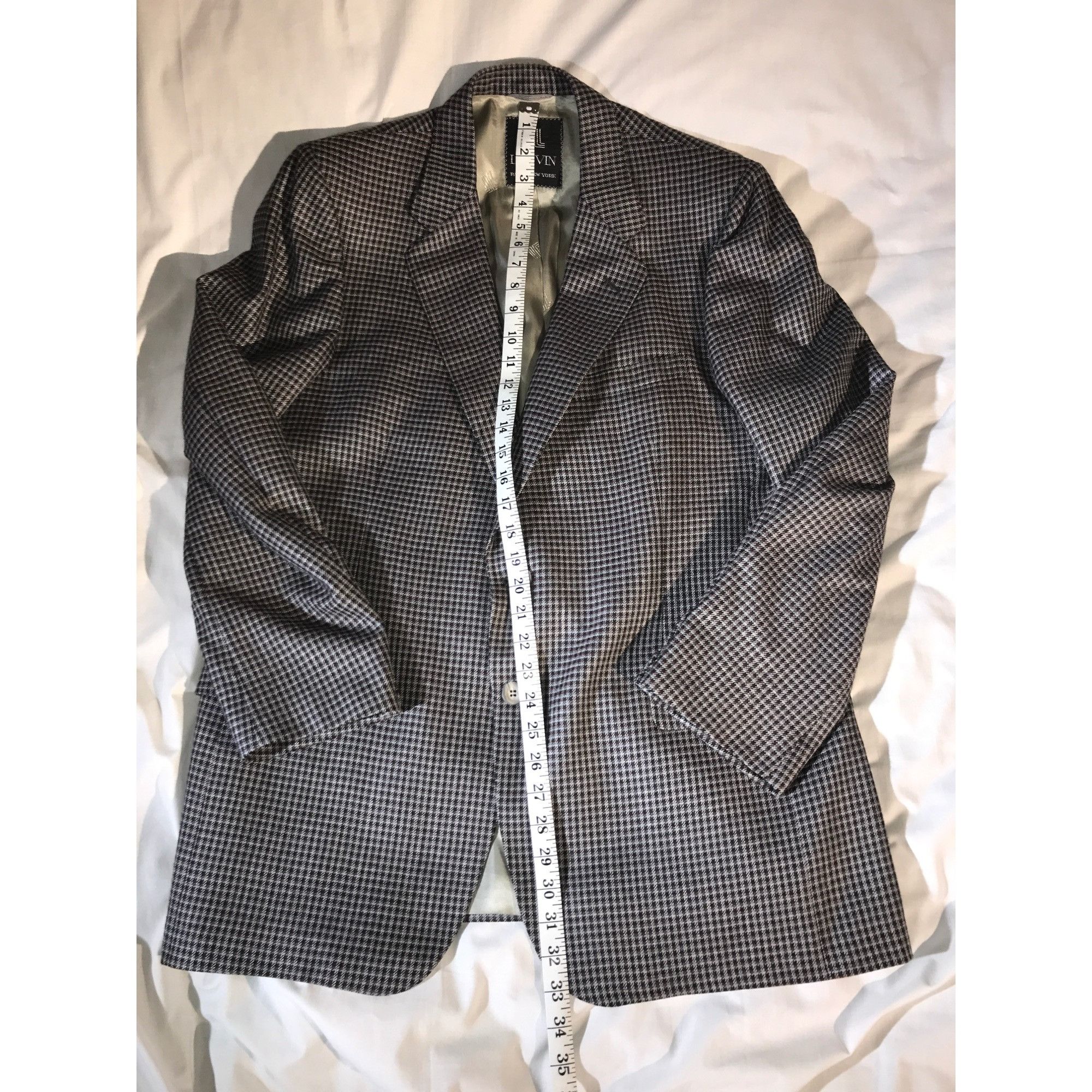Lanvin Lanvin Paris-New York Men' s Gray/Wine Tweed Wool Blazer Size 42R - 5 Thumbnail