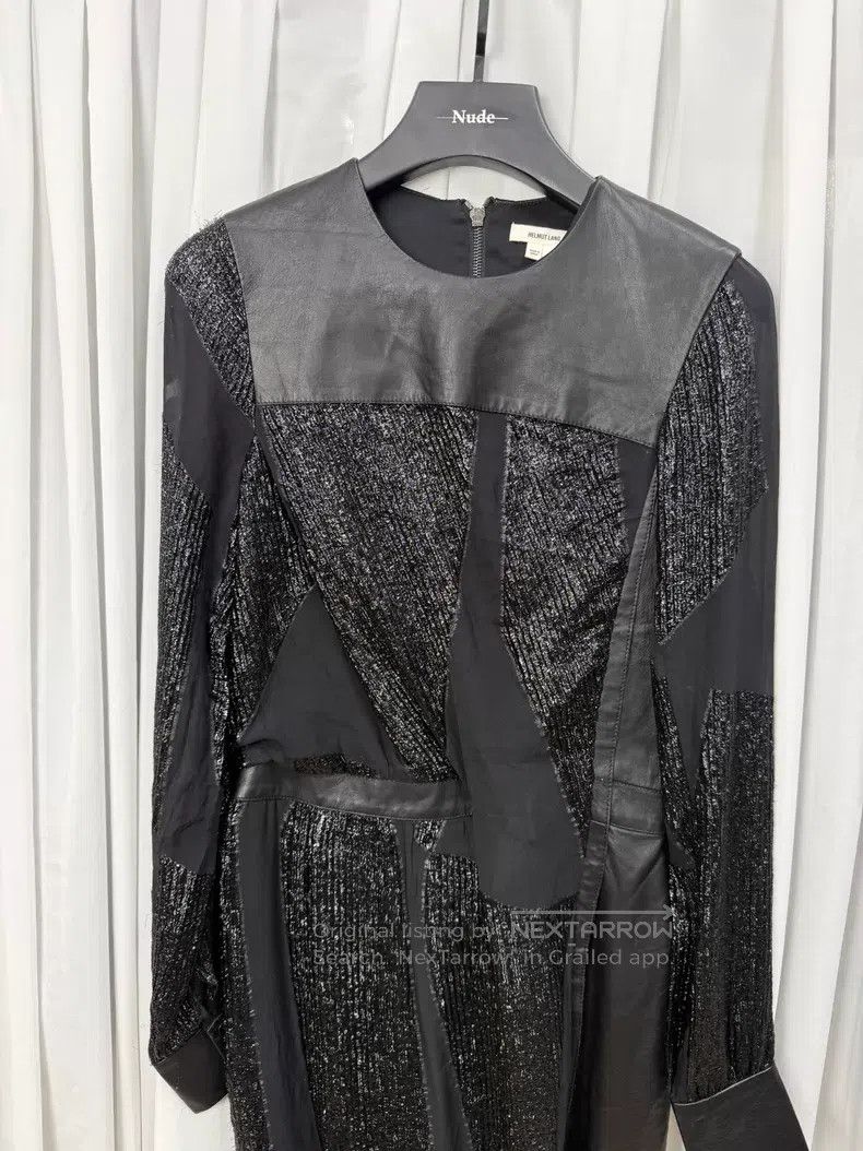 Helmut Lang Helmut Lang Size 2 shiny patchwork dress with leather accen Size M / US 6-8 / IT 42-44 - 2 Thumbnail