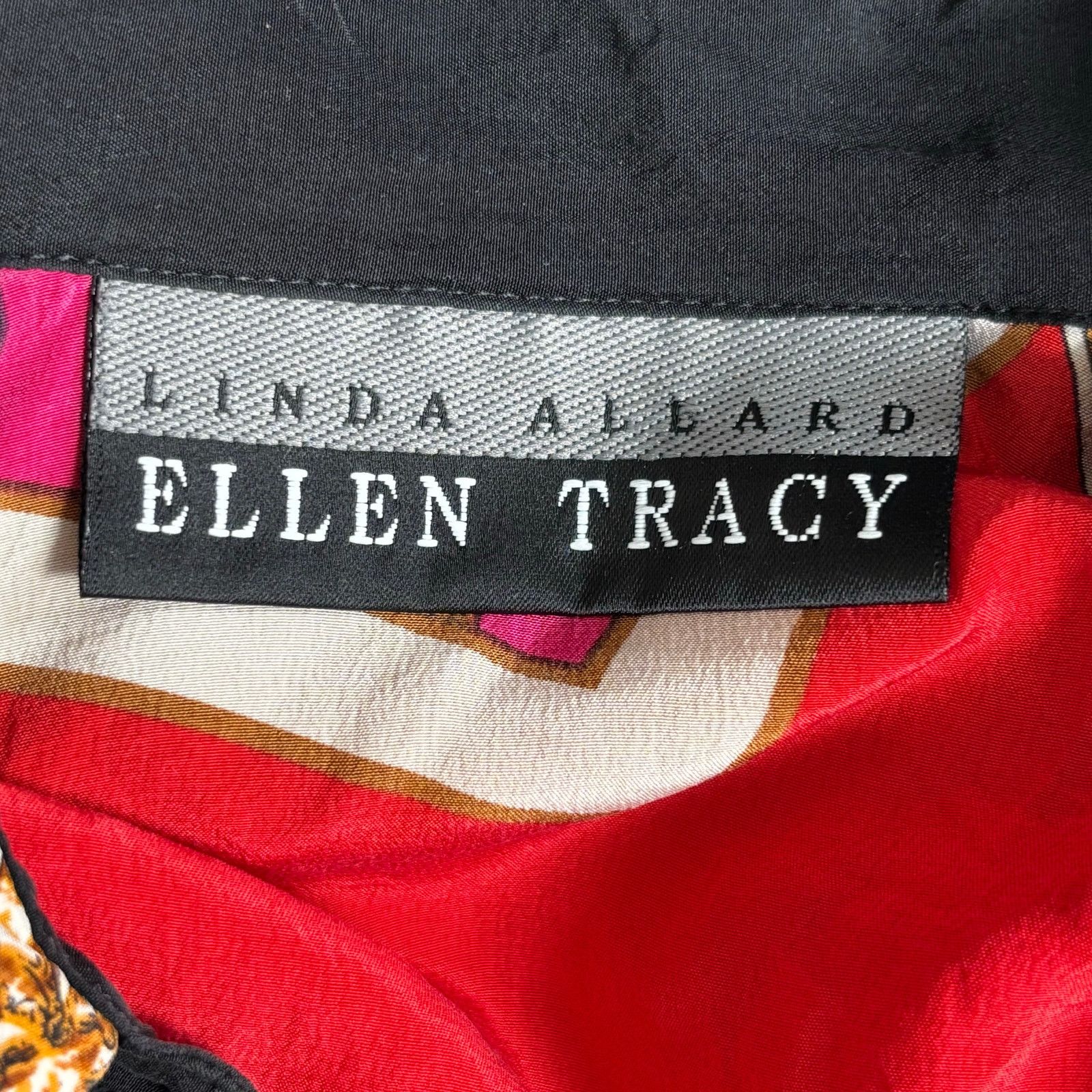 Vintage Vintage 90s Ellen Tracy Red Silk Shirt Playing Card Print Size S / US 4 / IT 40 - 6 Thumbnail