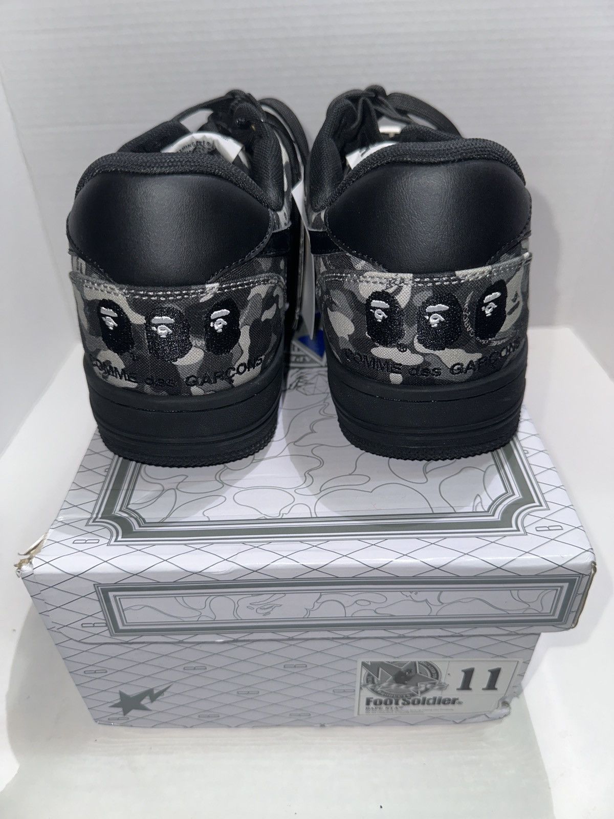 Bape × Comme des Garcons RARE! BAPE X CDG Osaka Camo Bapesta DS US11 Size US 11 / EU 44 - 1 Thumbnail