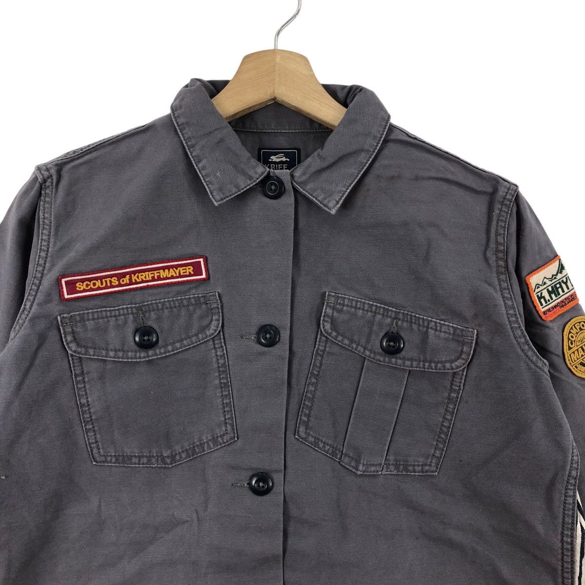 Japanese Brand KRIFF MAYER Shirt Hikori Workers Style Indigo Size US M / EU 48-50 / 2 - 2 Thumbnail
