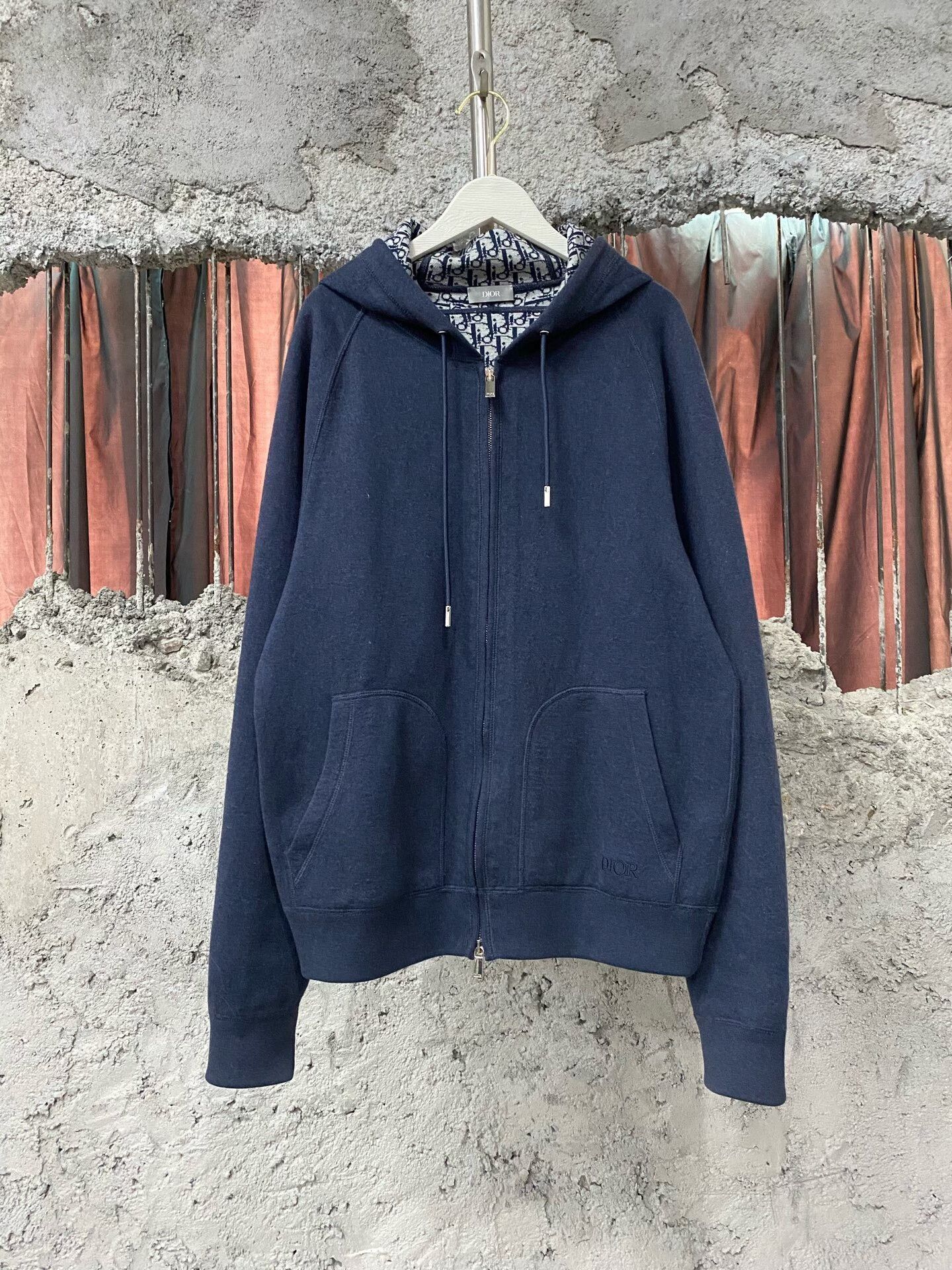 Dior dior floral zip-up jacket in navy Size US M / EU 48-50 / 2 - 1 Thumbnail
