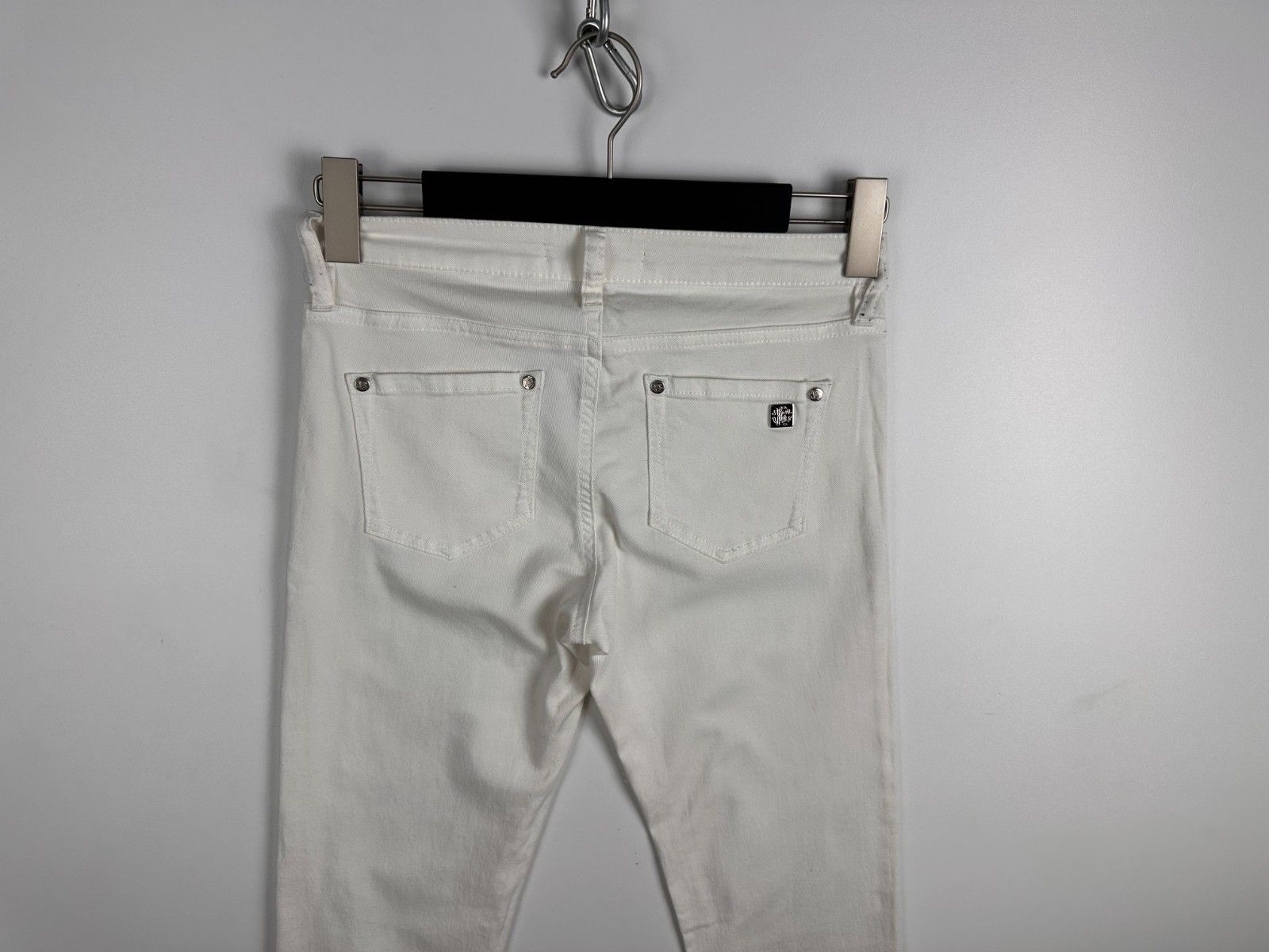 Roberto Cavalli Roberto Cavalli Cotton Blend White Stretching Skinny Jeans Size 28" / US 6 / IT 42 - 7 Thumbnail