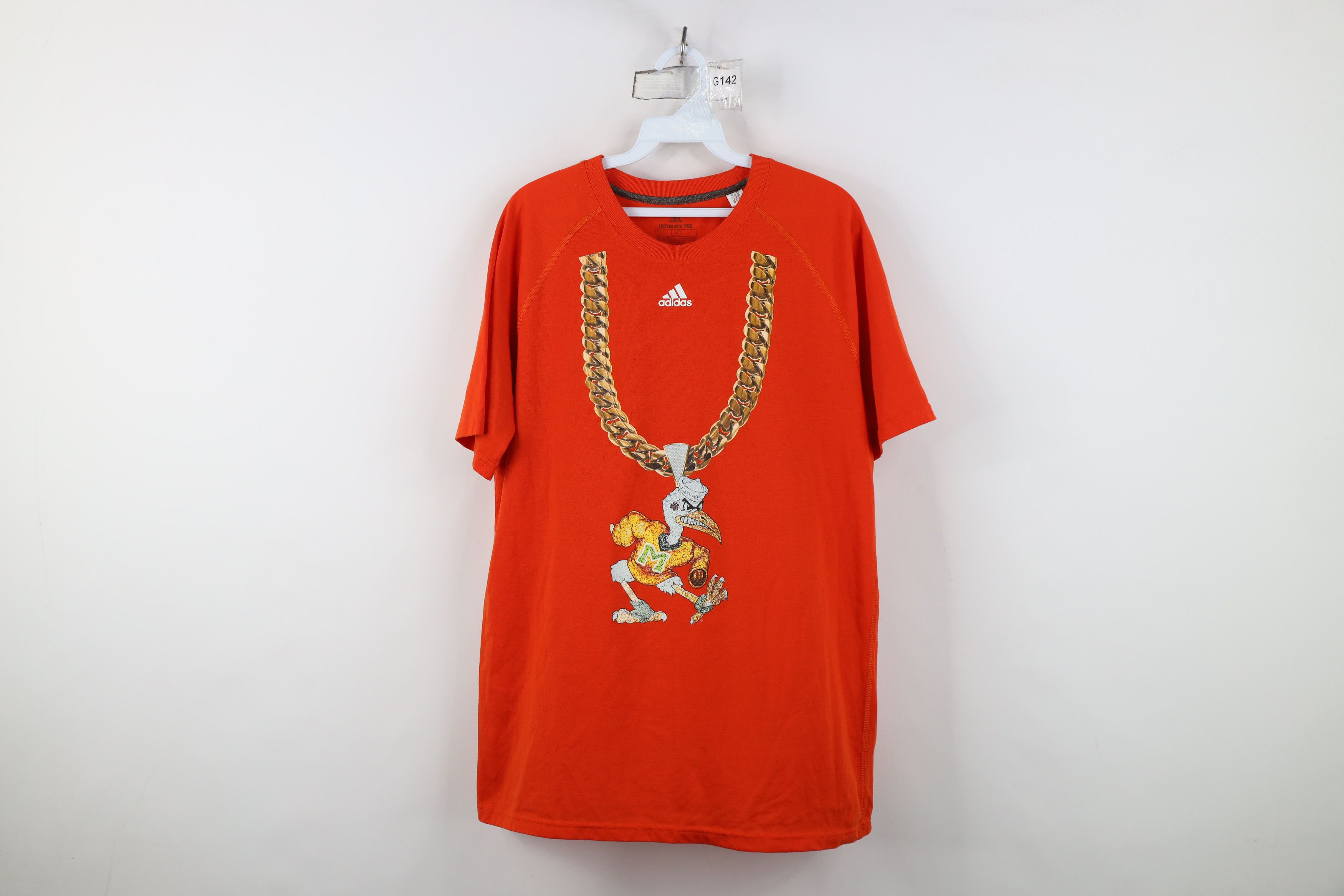 Adidas Adidas Miami Hurricanes Football Turnover Chain T-Shirt Size US L / EU 52-54 / 3 - 1 Thumbnail