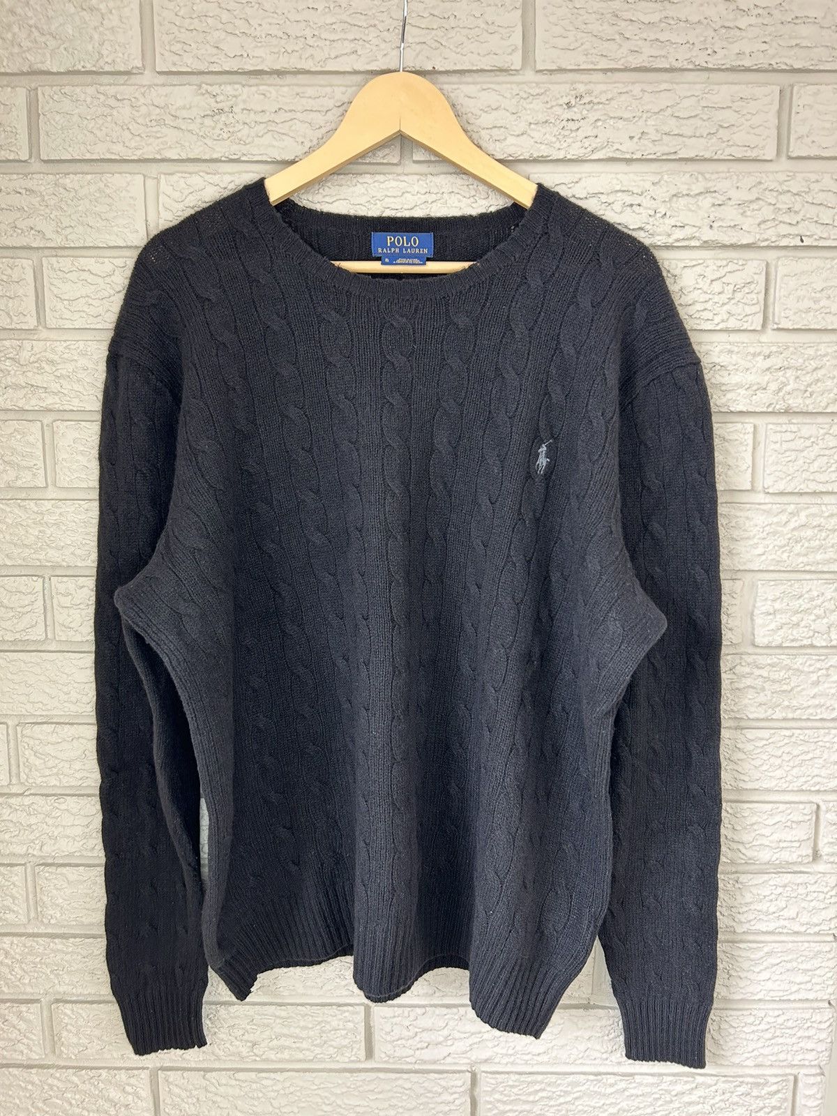Vintage Polo Ralph Lauren Merino Wool Cable Knit Sweater