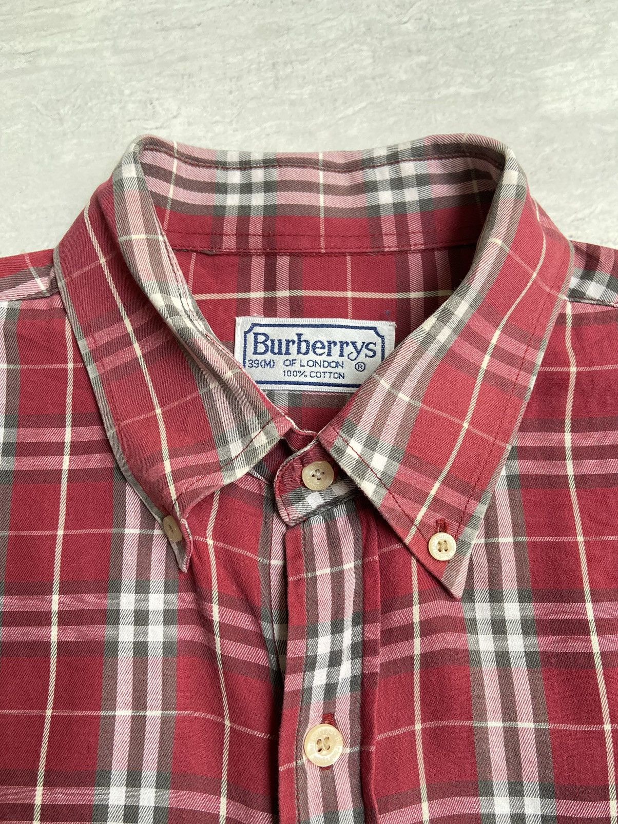 Burberry BURBERRY Red Striped Shirt Size US M / EU 48-50 / 2 - 6 Thumbnail