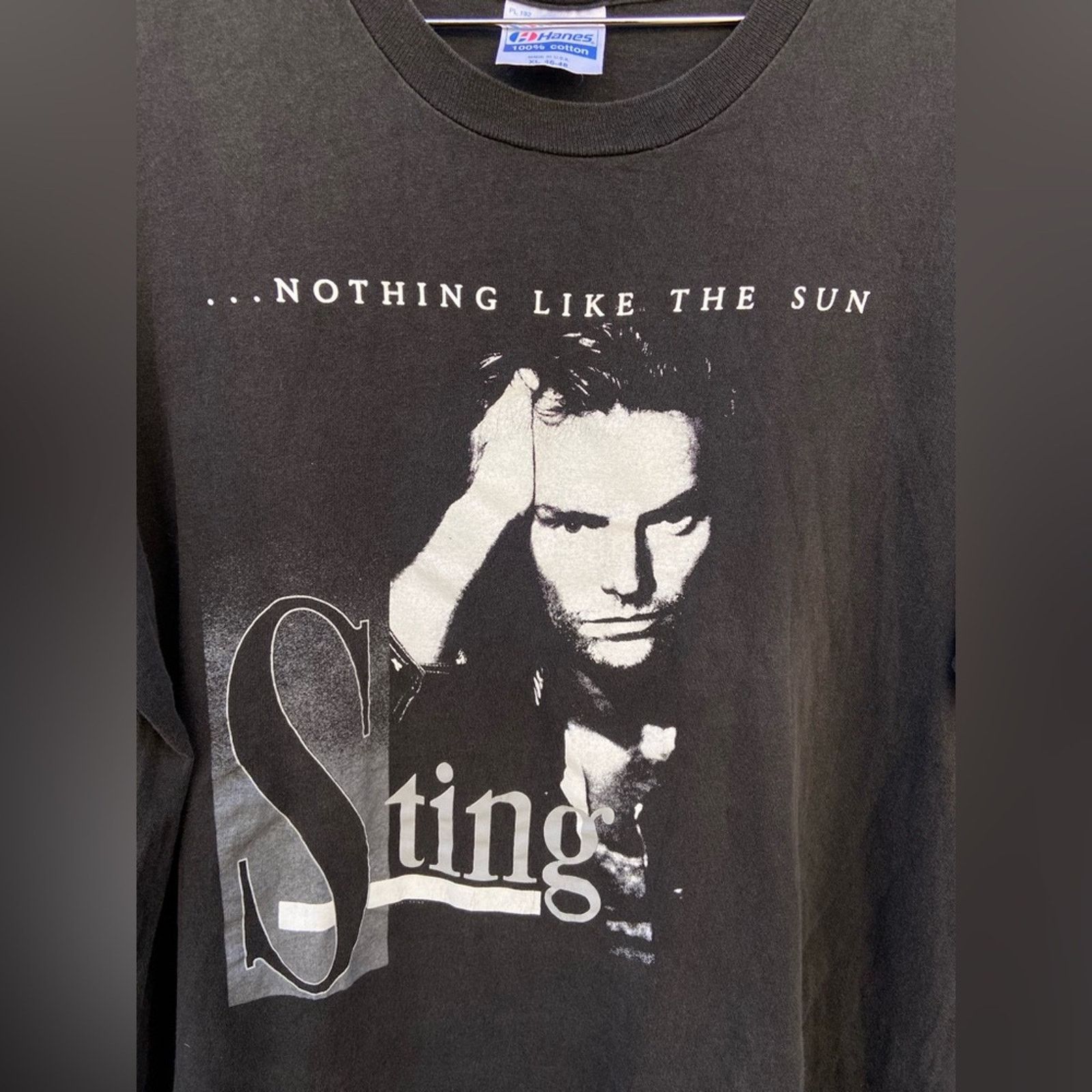 Hanes VTG Sting Nothing Like the Sun T Shirt- Rare! Size US XL / EU 56 / 4 - 2 Thumbnail