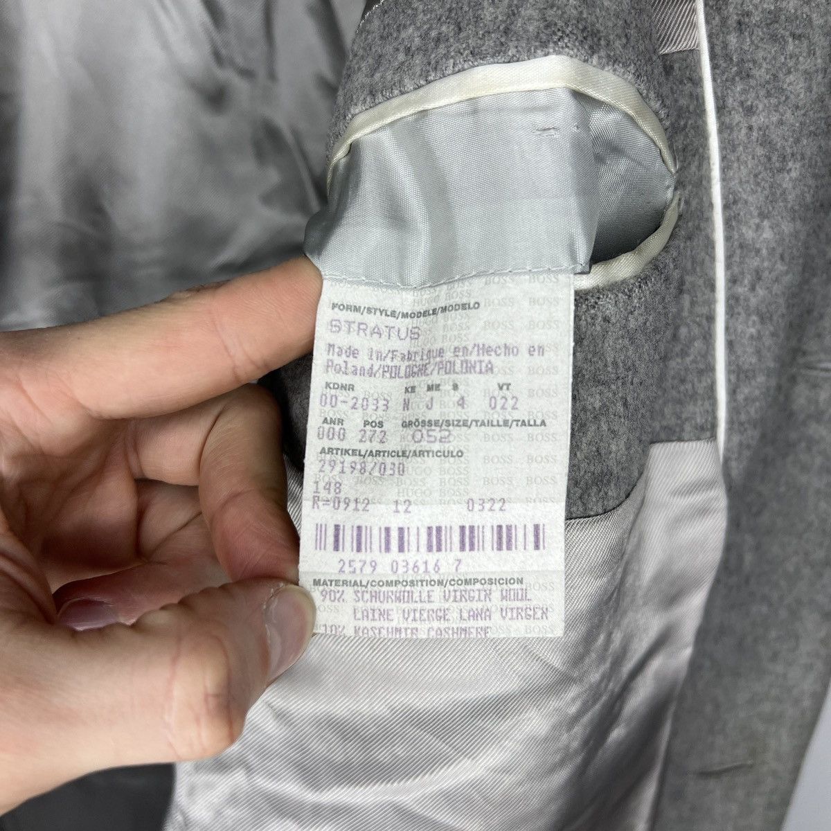 Hugo Boss × Vintage Mens Hugo Boss wool cashemere COAT luxury jacket coatch Size US L / EU 52-54 / 3 - 11 Thumbnail