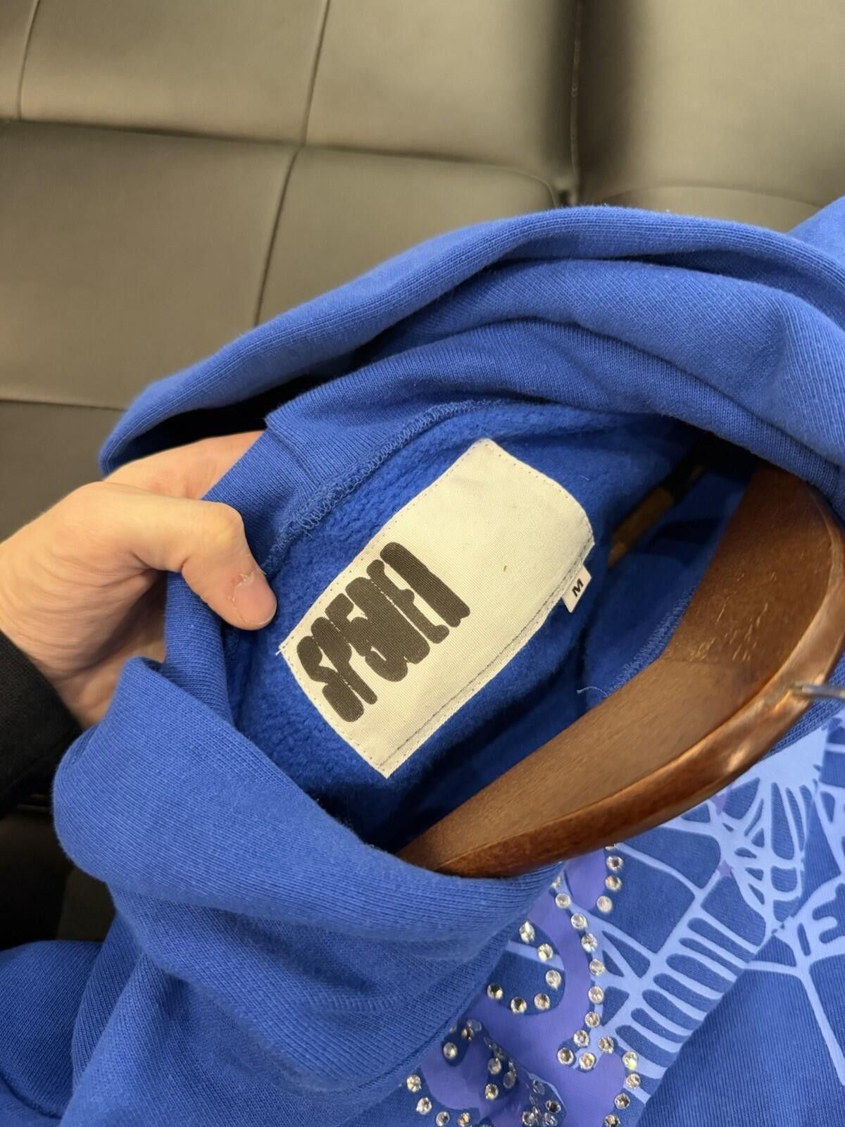 Sp5der Sp5der Stone Hoodie Size (Medium) 2026 Blue VVS Size US M / EU 48-50 / 2 - 8 Thumbnail