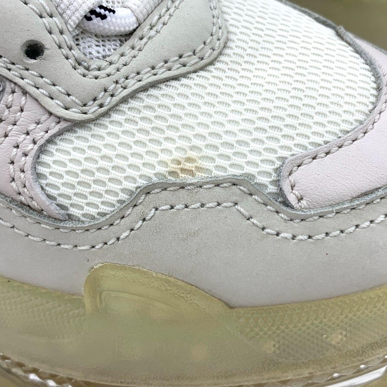 Balenciaga Balenciaga Paris Triples Grey Mesh Low-Top Dad Shoes, Size 3 Size US 5 / IT 35 - 3 Thumbnail