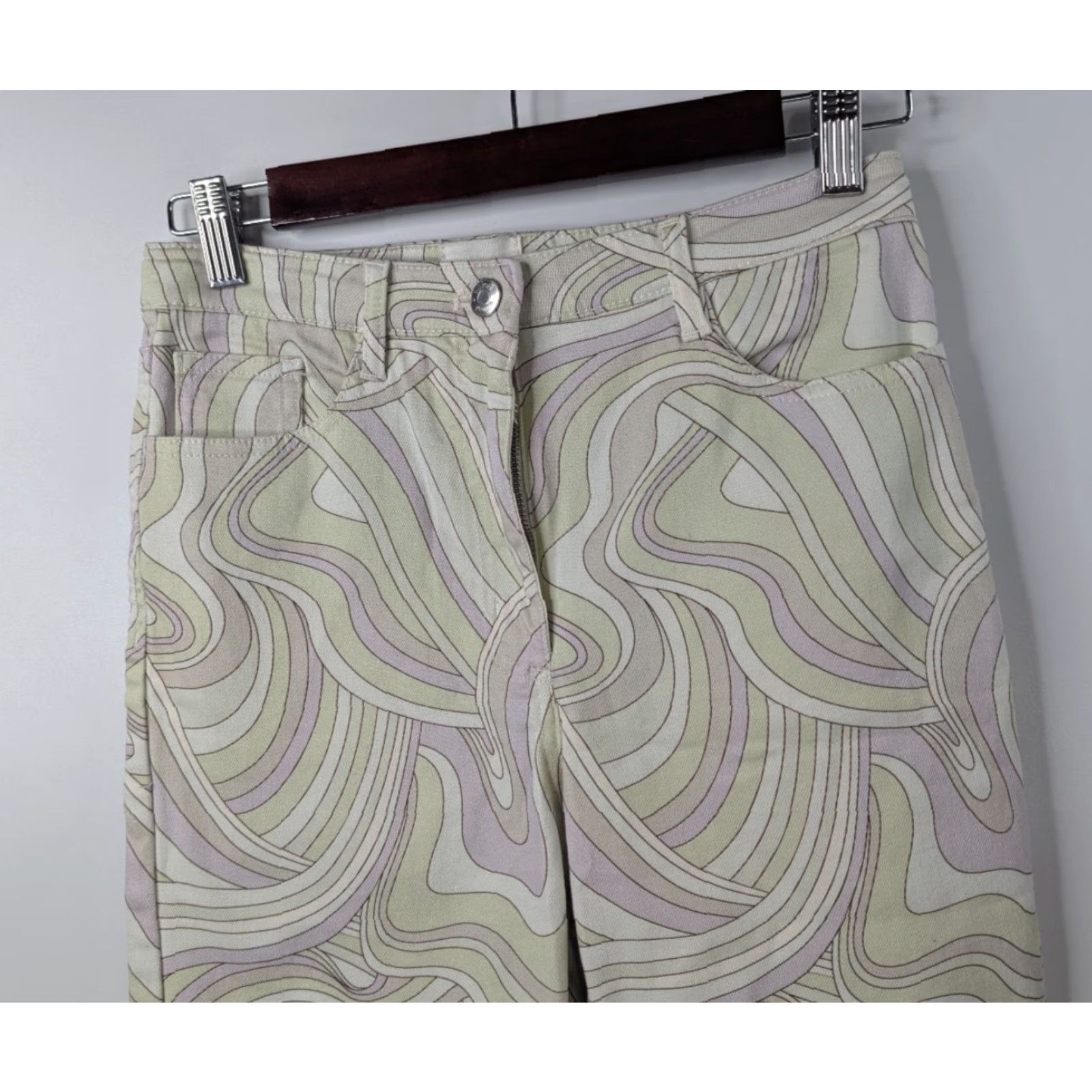 Aritzia Wilfred Free Aritzia Pants Straight Leg 2 Lavender Cream Multicolor Twill Ankle Casual City Preppy 10+2 Size 26" / US 2 / IT 38 - 3 Thumbnail