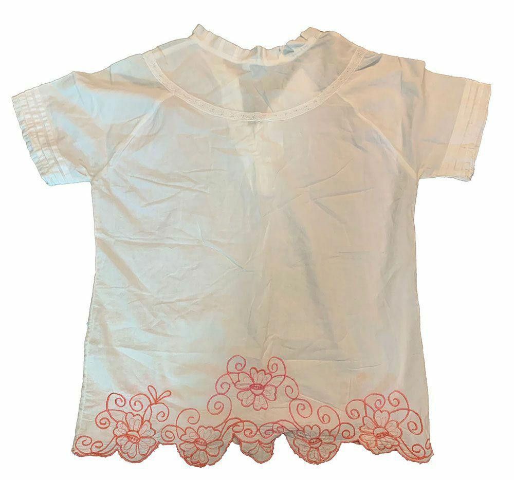 Designer New White Hand Made Bluse S Size S / US 4 / IT 40 - 3 Thumbnail