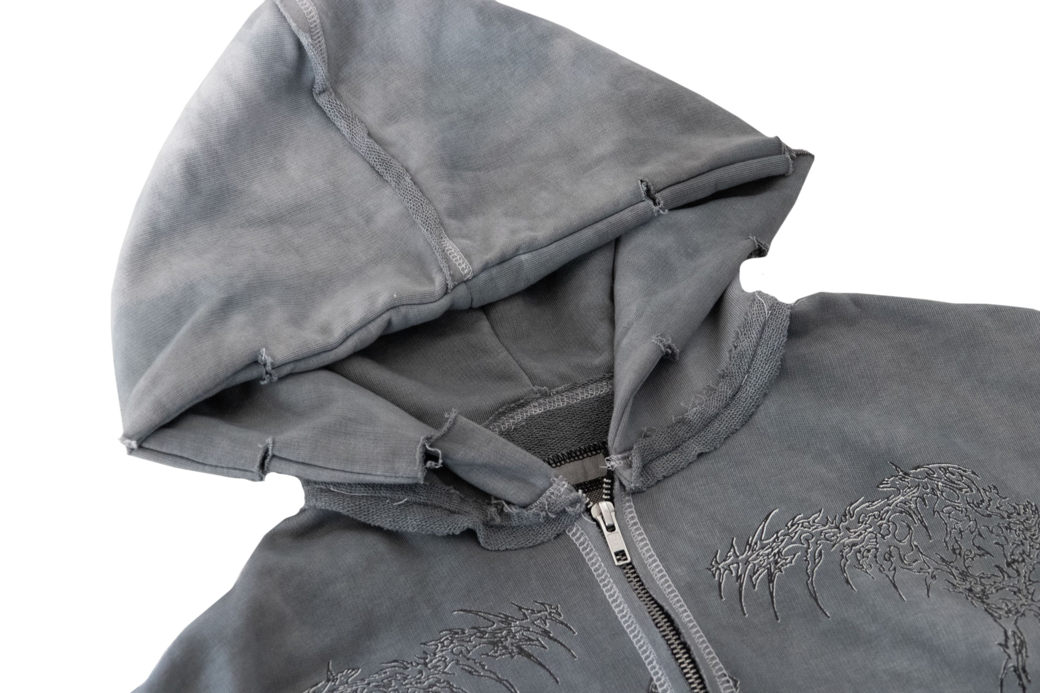 Japanese Brand oedema "nymph" asphalt hoodie Size US XL / EU 56 / 4 - 5 Thumbnail