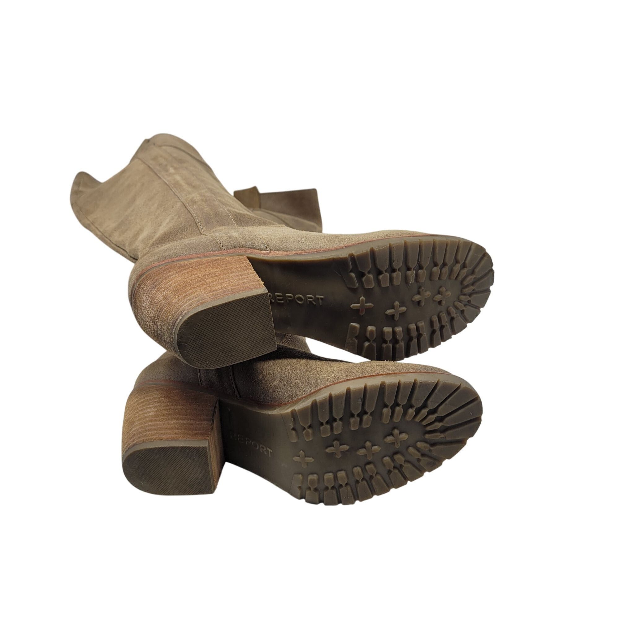 Other Report Belzer Over Knee Tan Suede Leather Boots Sz 7.5 Distr Size US 7.5 / IT 37.5 - 10 Thumbnail