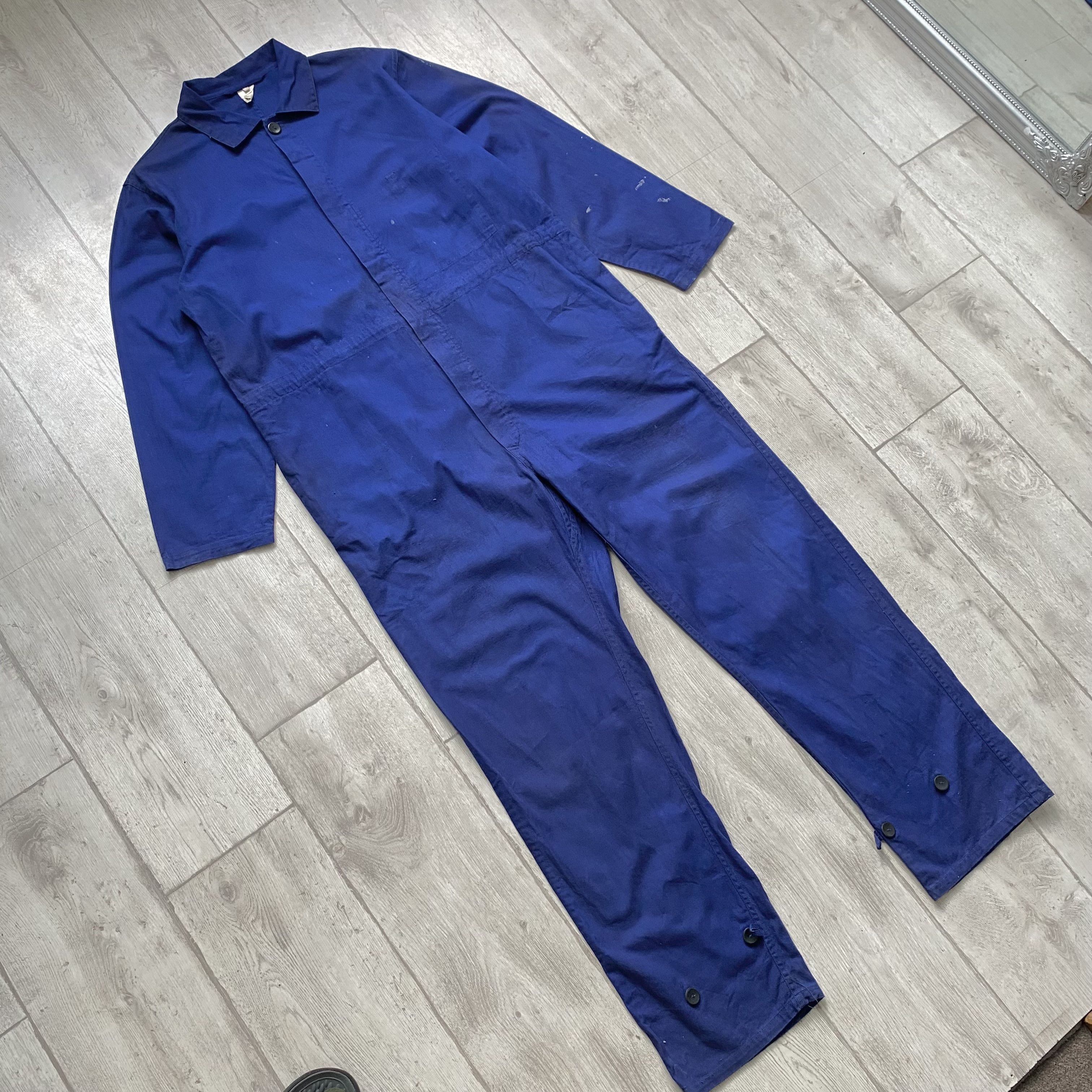 Vetra ⚙️ Vintage Faded Sanfor Worker French Coverall Le Laboureur Size US 32 / EU 48 - 8 Thumbnail
