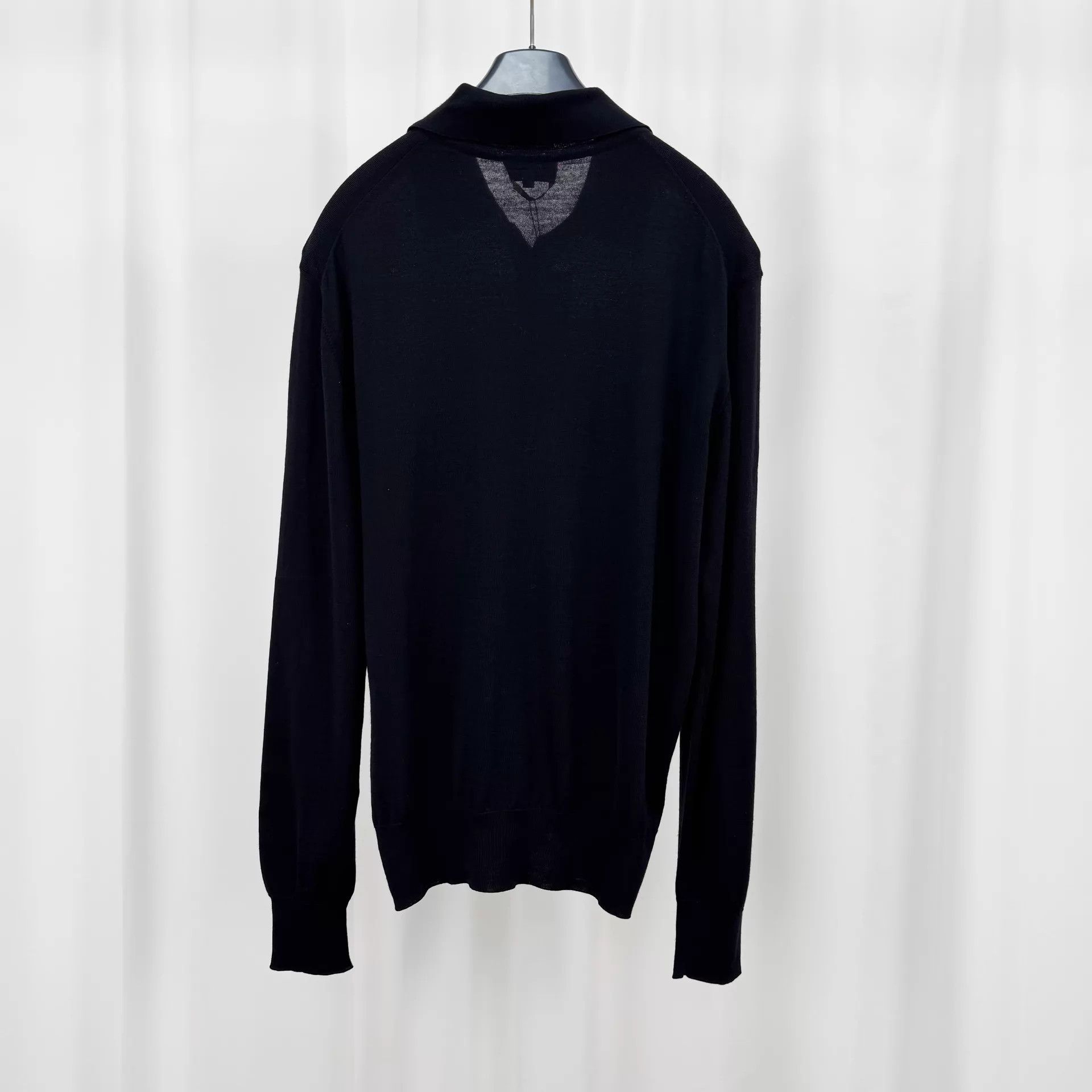 Hermes Hermes Black Wool Knit Polo Longsleeve L 99 New Size US L / EU 52-54 / 3 - 2 Thumbnail