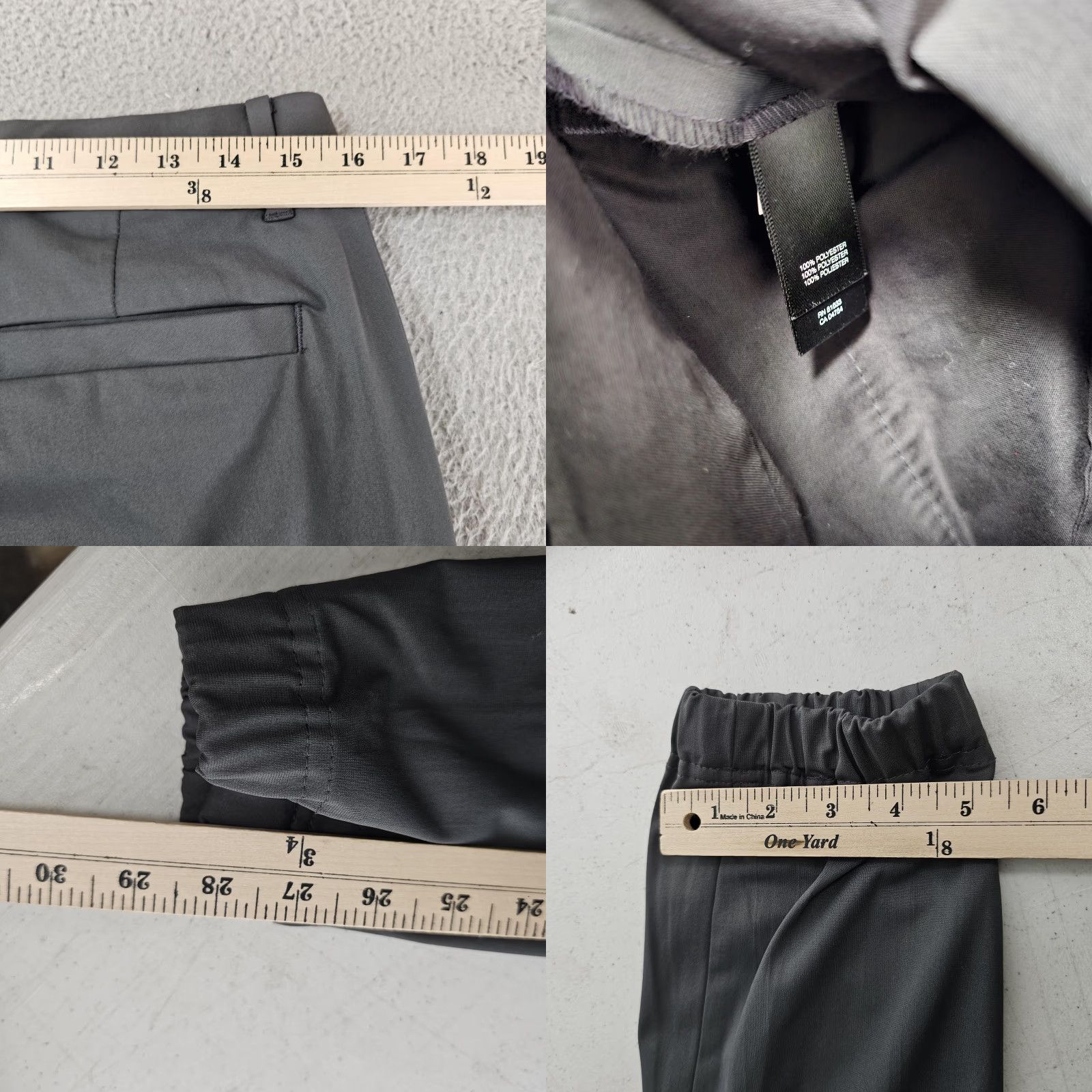 Kenneth Cole Kenneth Cole New York Pants Mens 30 Gray Jogger Dress Trouser Cuffed Drawstring Pants Size US 30 / EU 46 - 8 Thumbnail