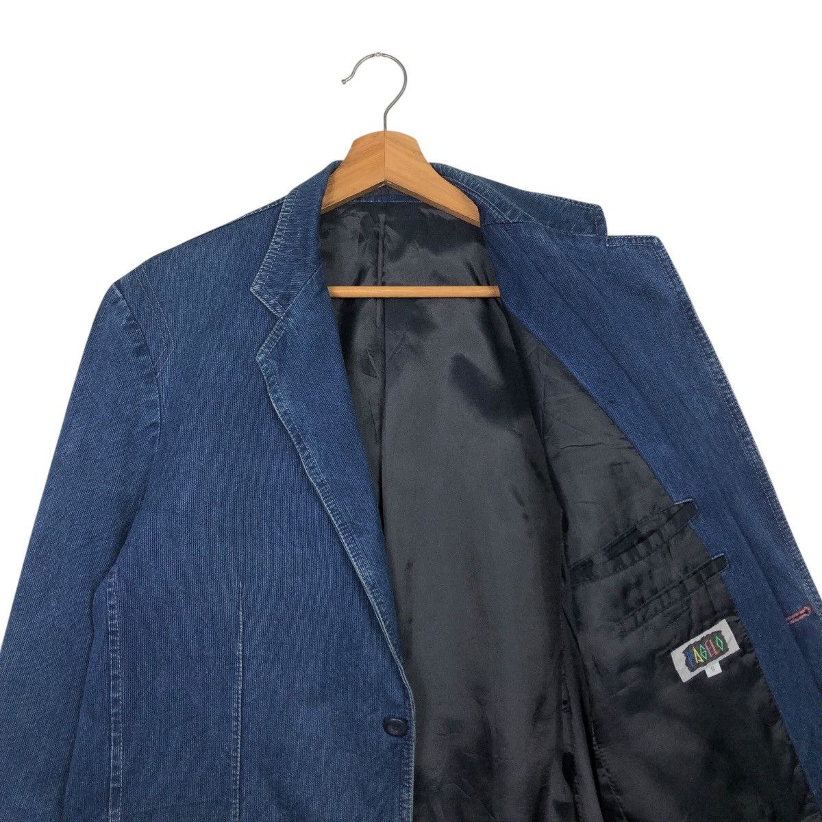 Vintage 📌Vintage Denim Jacket Indigo Worker Pagelo Issey Miyake Size US S / EU 44-46 / 1 - 13 Thumbnail