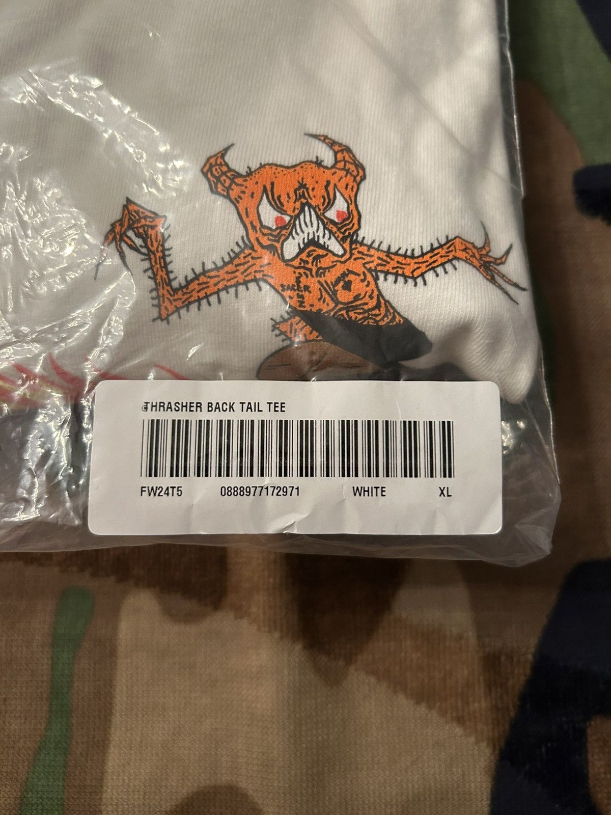 Supreme × Thrasher Supreme Thrasher Back Tail Tee White XL FW24 Size US XL / EU 56 / 4 - 4 Thumbnail