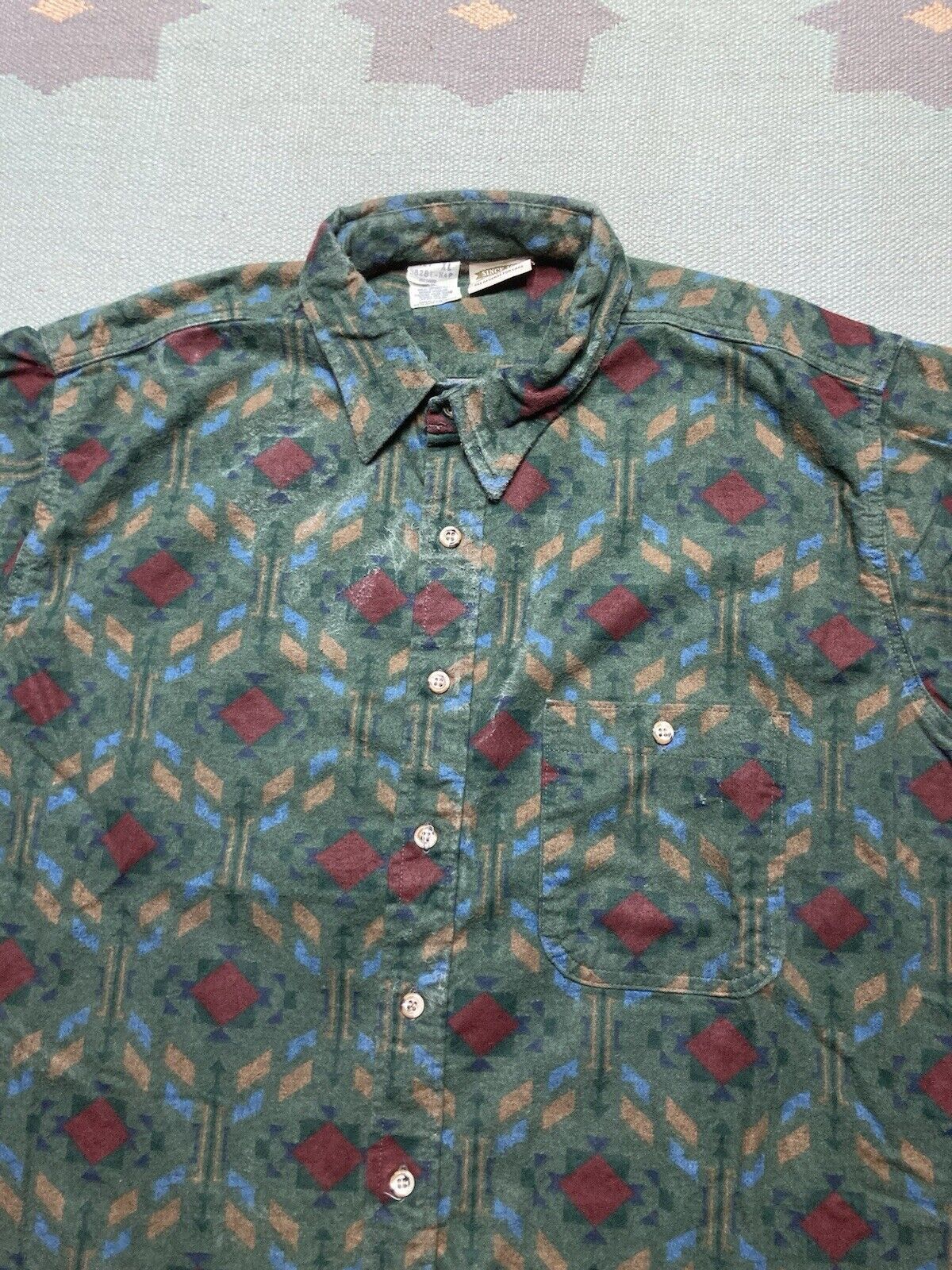 FiveBrother × Vintage five brother flannel shirt brushed cotton chamois aztec XL Size US XL / EU 56 / 4 - 2 Thumbnail