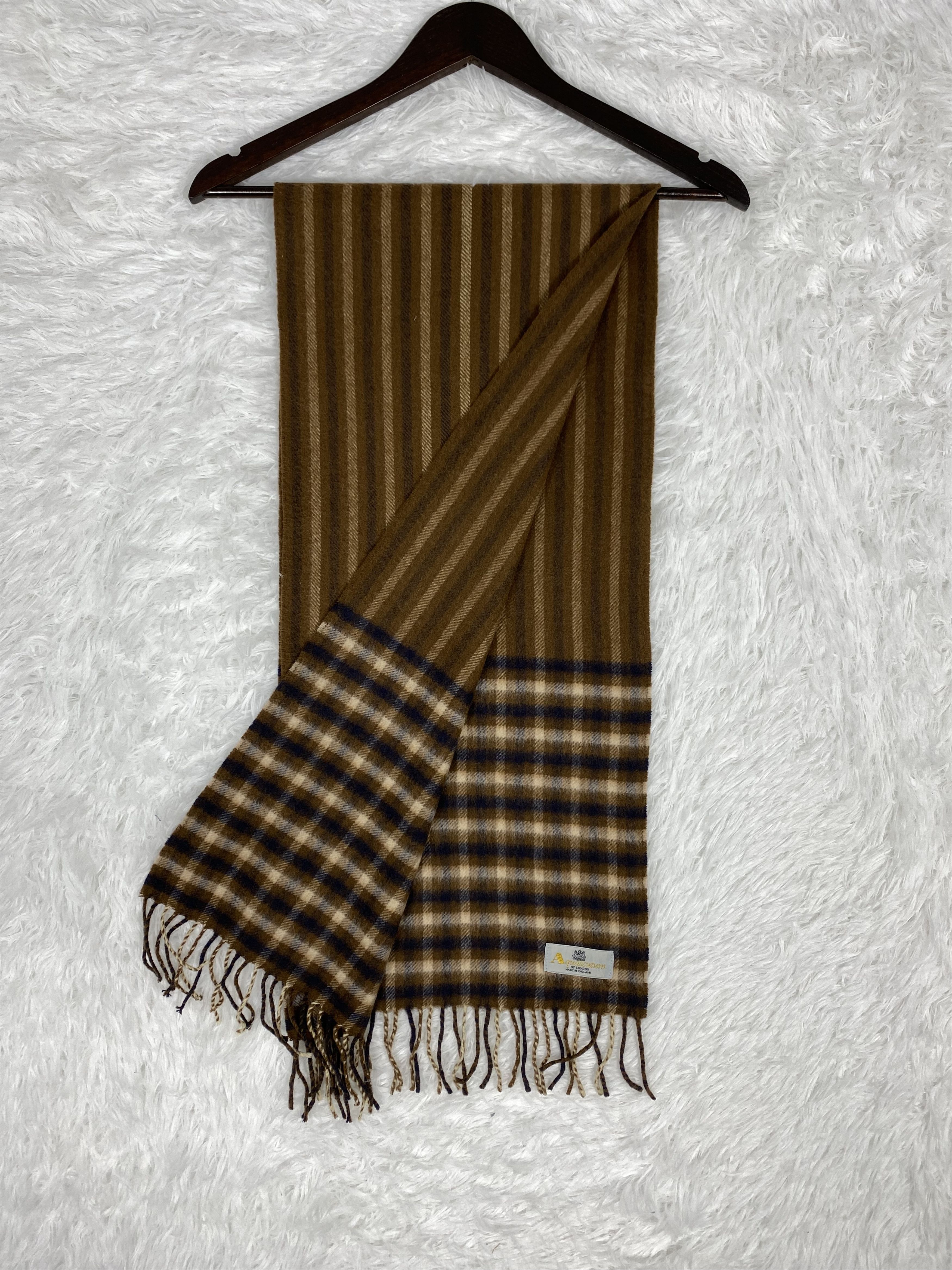 Aquascutum Vintage Aquascutum Scarf / Muffler Neckwear PM0038 Size ONE SIZE - 7 Thumbnail
