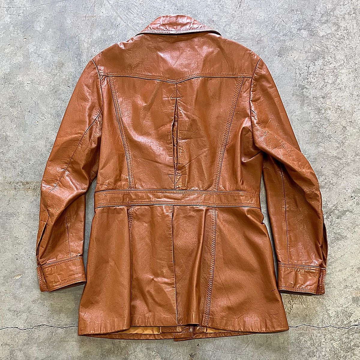 Vintage Vintage 70's Leather Jacket Size US M / EU 48-50 / 2 - 2 Thumbnail