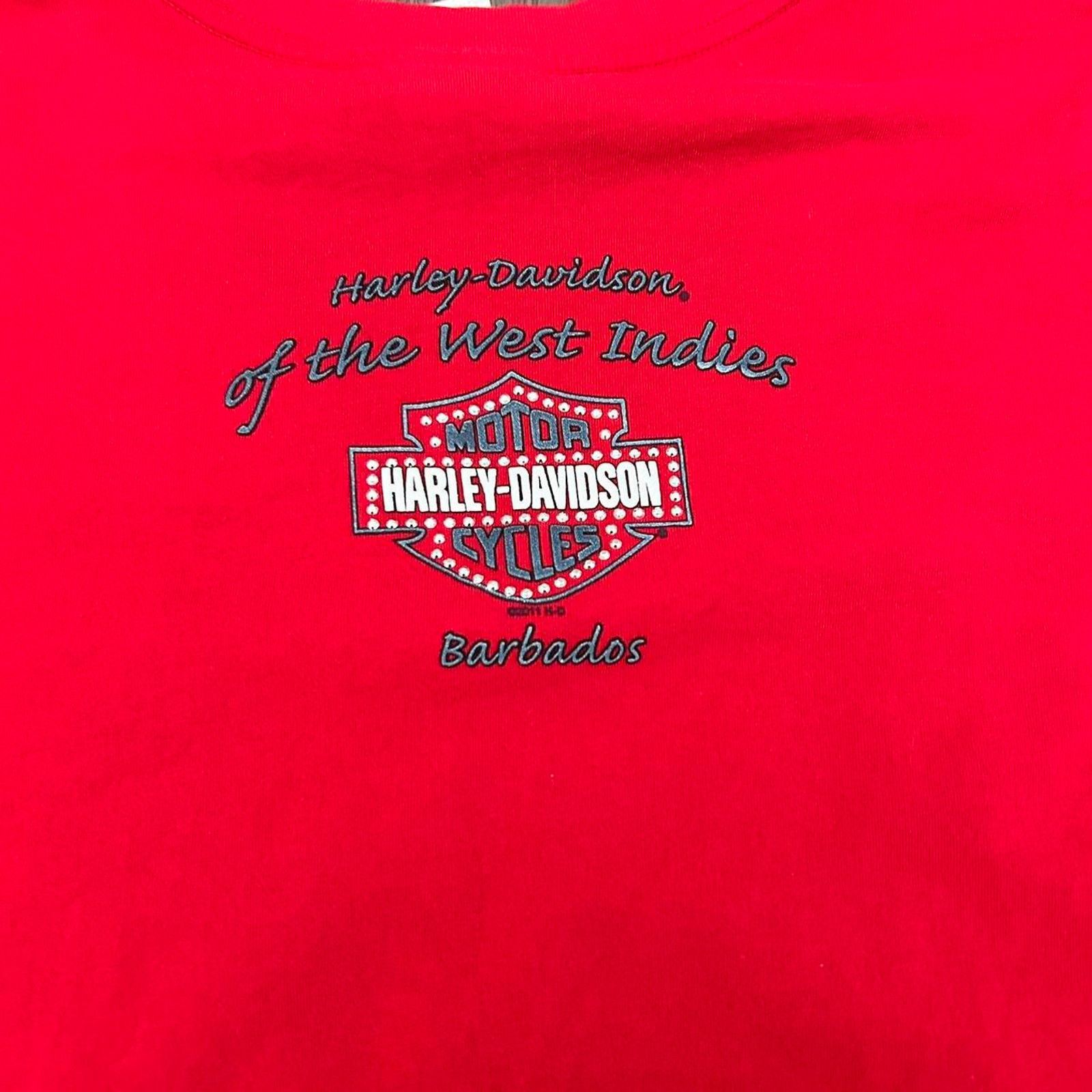 Harley Davidson Y2K Red Harley Davidson Logo Short Sleeve Tee. Sz L Size L / US 10 / IT 46 - 4 Thumbnail