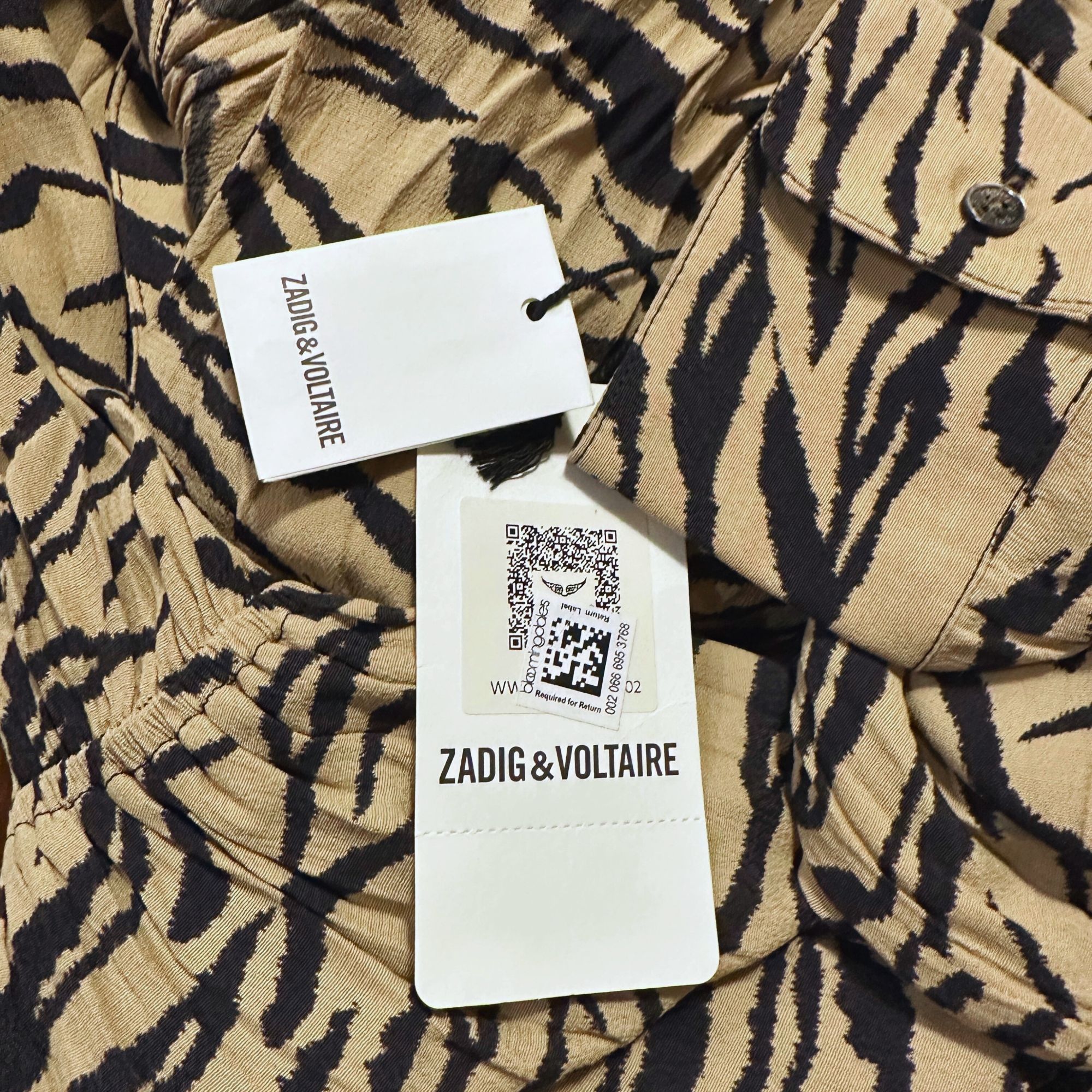 Zadig & Voltaire Zadig & Voltaire Rinka Tiger Print Long Sleeve Mini Dress XS Size XS / US 0-2 / IT 36-38 - 7 Thumbnail