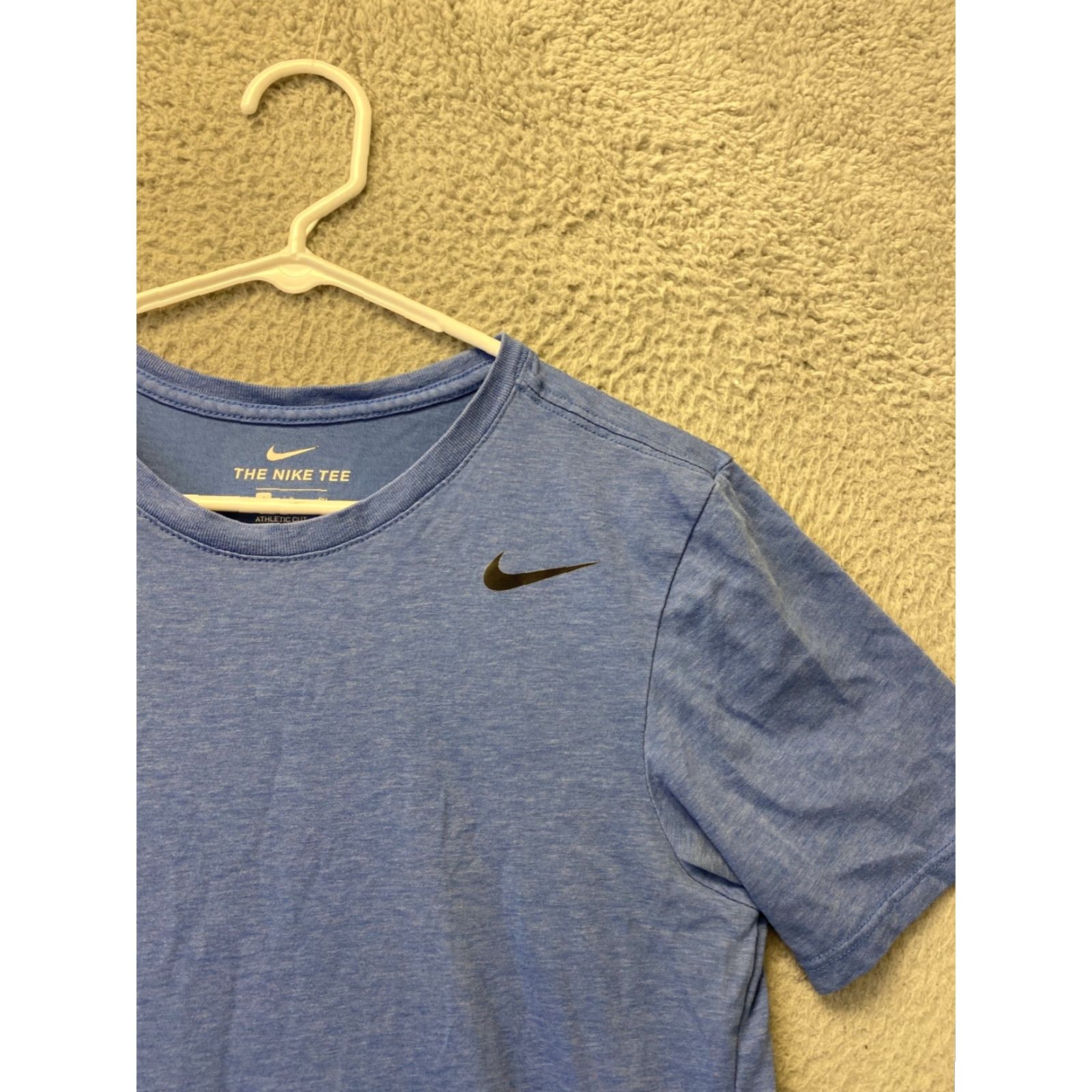 Nike Nike Men's T-Shirt Short Sleeve Swoosh Logo Blue Small Regular Cotton Crew Neck Logo Nike Brand Men Slim? Hmm. Size US S / EU 44-46 / 1 - 2 Thumbnail
