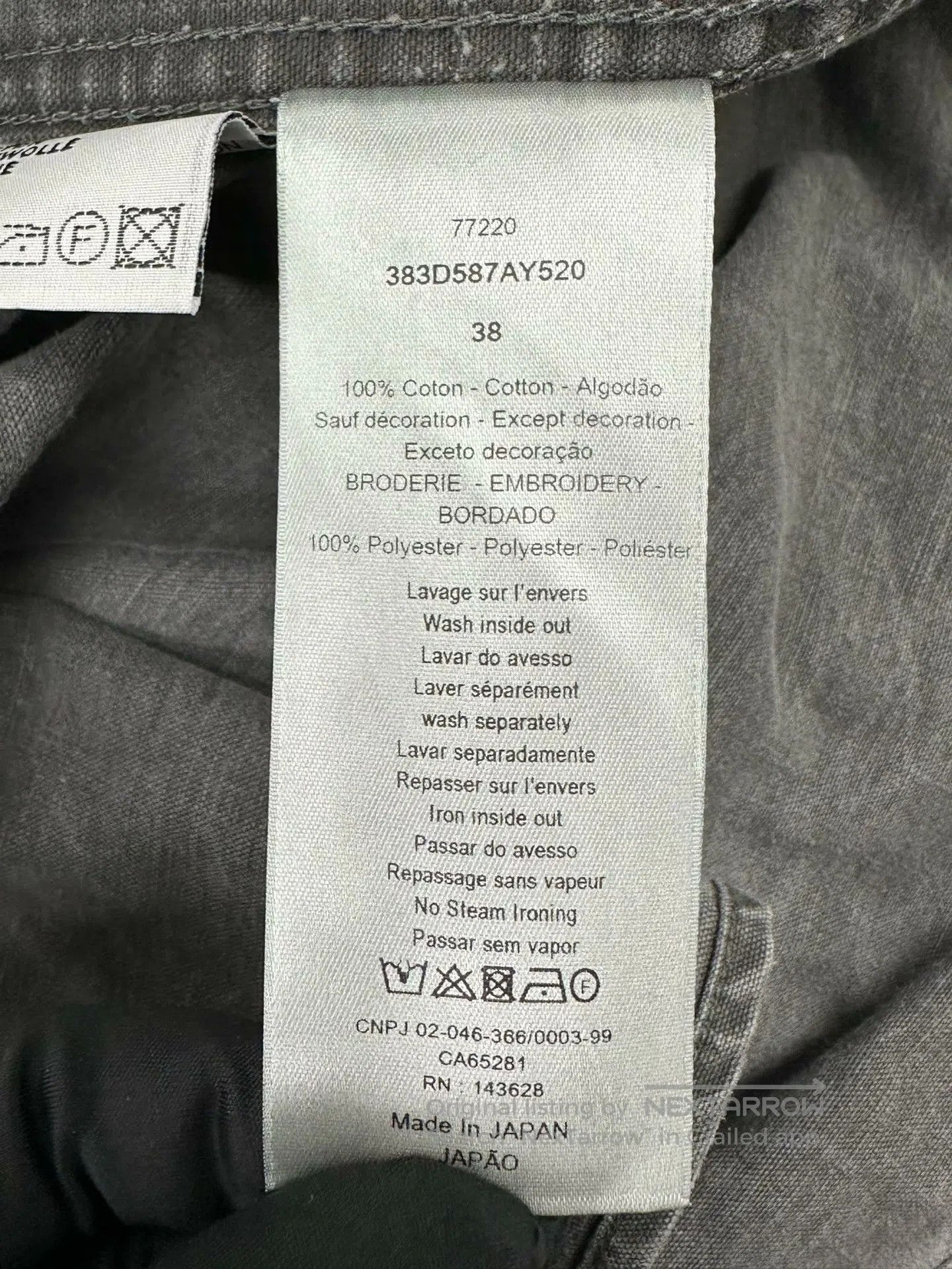Dior Dior Grey Zip Pocket Logo Washed Denim Jacket Shirt| Size XS / US 0-2 / IT 36-38 - 4 Thumbnail