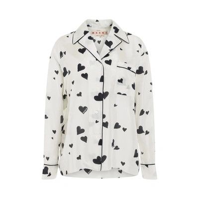 image of Marni O1W1Db10524 Pyjama Shirt In White, Women's (Size 2XL)