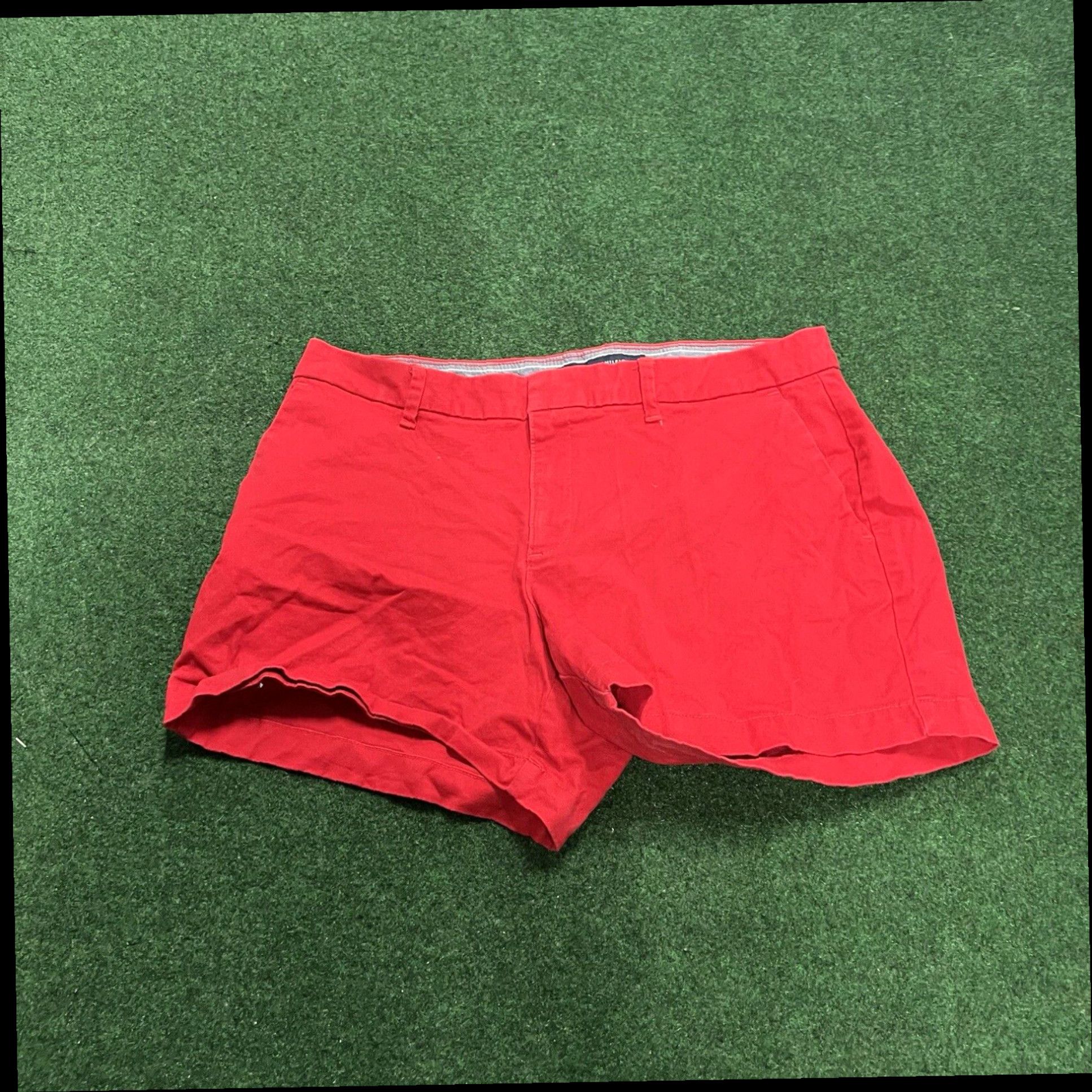 Tommy Hilfiger Tommy Hilfiger Shorts Womens 12 Chino Red Flat Front Size 34" / US 12 / IT 48 - 1 Thumbnail