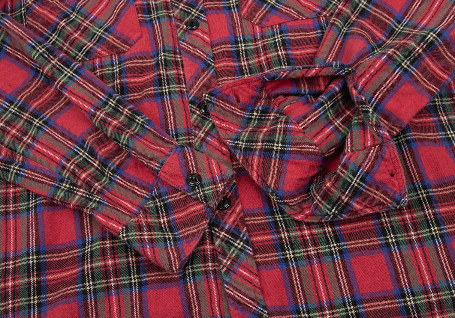 Engineered Garments Tartan Check Flannel Shirt in Red and Blue, Size L Size US L / EU 52-54 / 3 - 8 Thumbnail