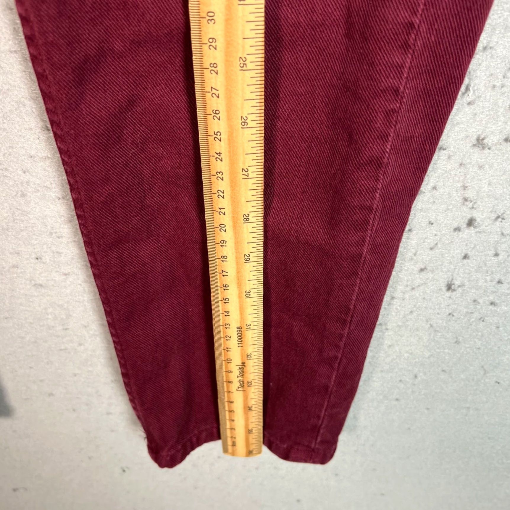 Carhartt VINTAGE Carhartt Womens Pants Tapered 27 Burgundy Cotton Chino 27x27 Adult Womens Size 27" / US 4 / IT 40 - 5 Thumbnail