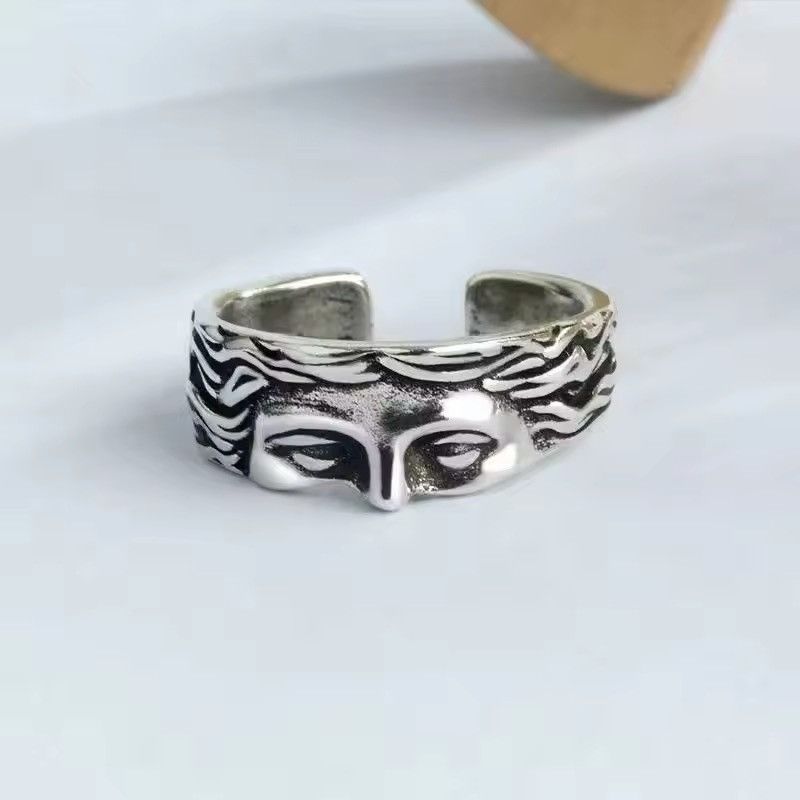 Jewelry Masked Face Open Ring Size ONE SIZE - 1 Thumbnail