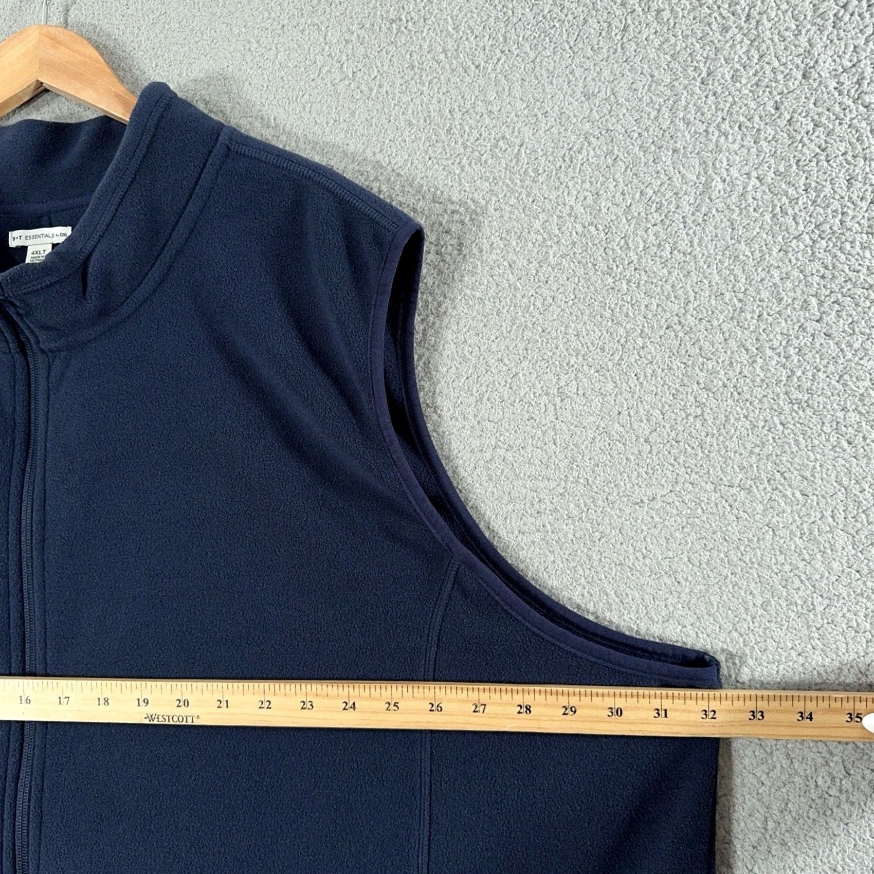 Vintage DXL Vest Mens 4XLT Tall Blue Full Zip Fleece Jacket Size US XXL / EU 58 / 5 - 7 Thumbnail