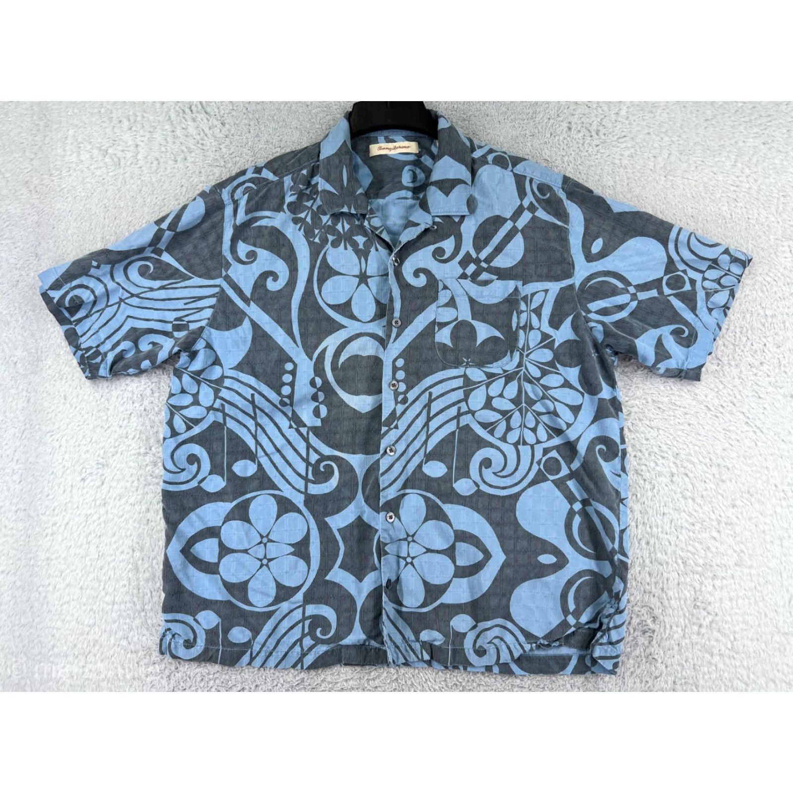 Tommy Bahama Tommy Bahama Shirt Mens Large Blue Floral Silk Hawaiian Button-Up Beach Resort Aloha Short Sleeve Mens Size US L / EU 52-54 / 3 - 2 Thumbnail