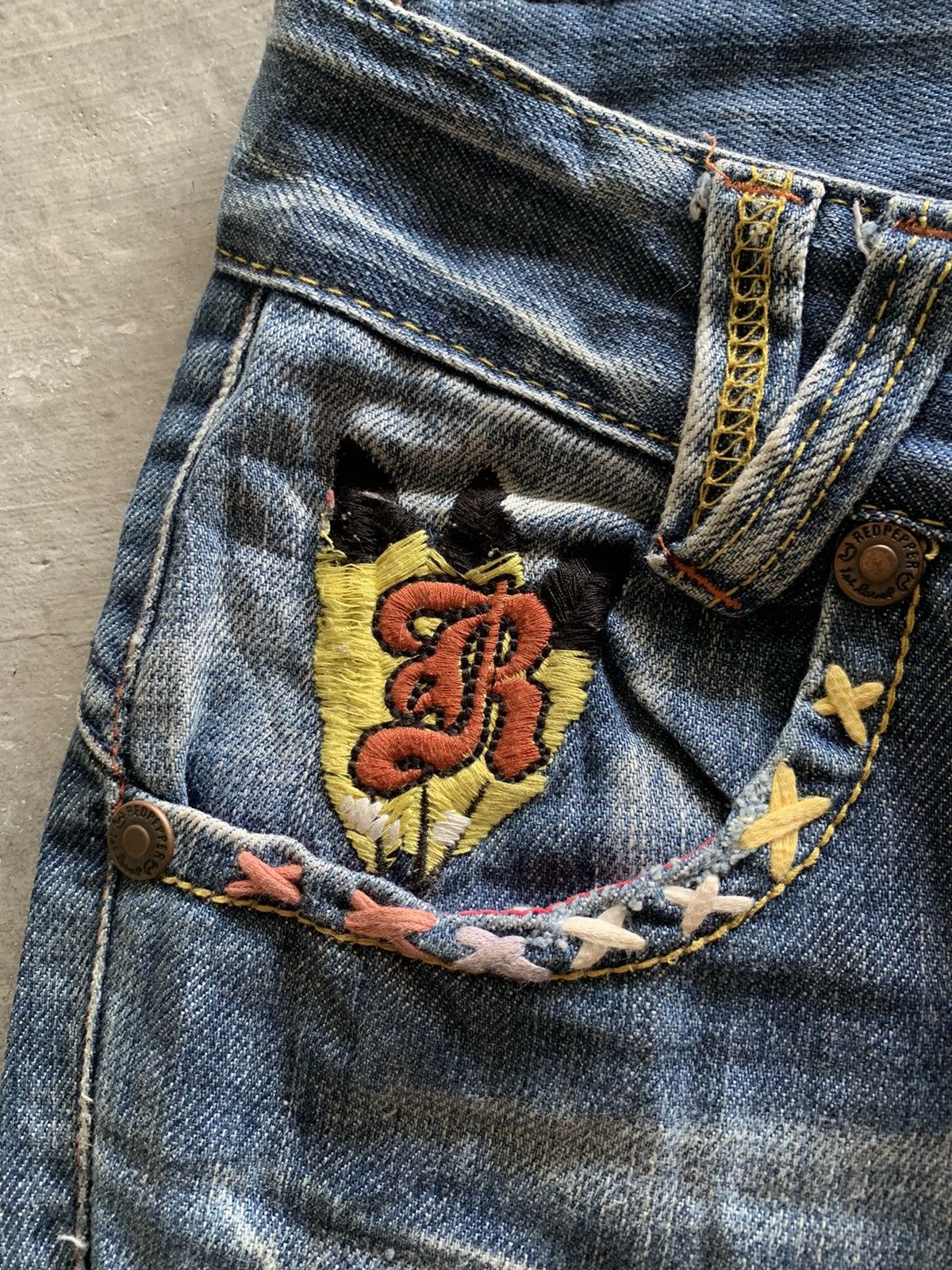 Hysteric Glamour × Japanese Brand × Vintage flare vintage y2k red pepper patchwork western style Size 30" / US 8 / IT 44 - 10 Thumbnail