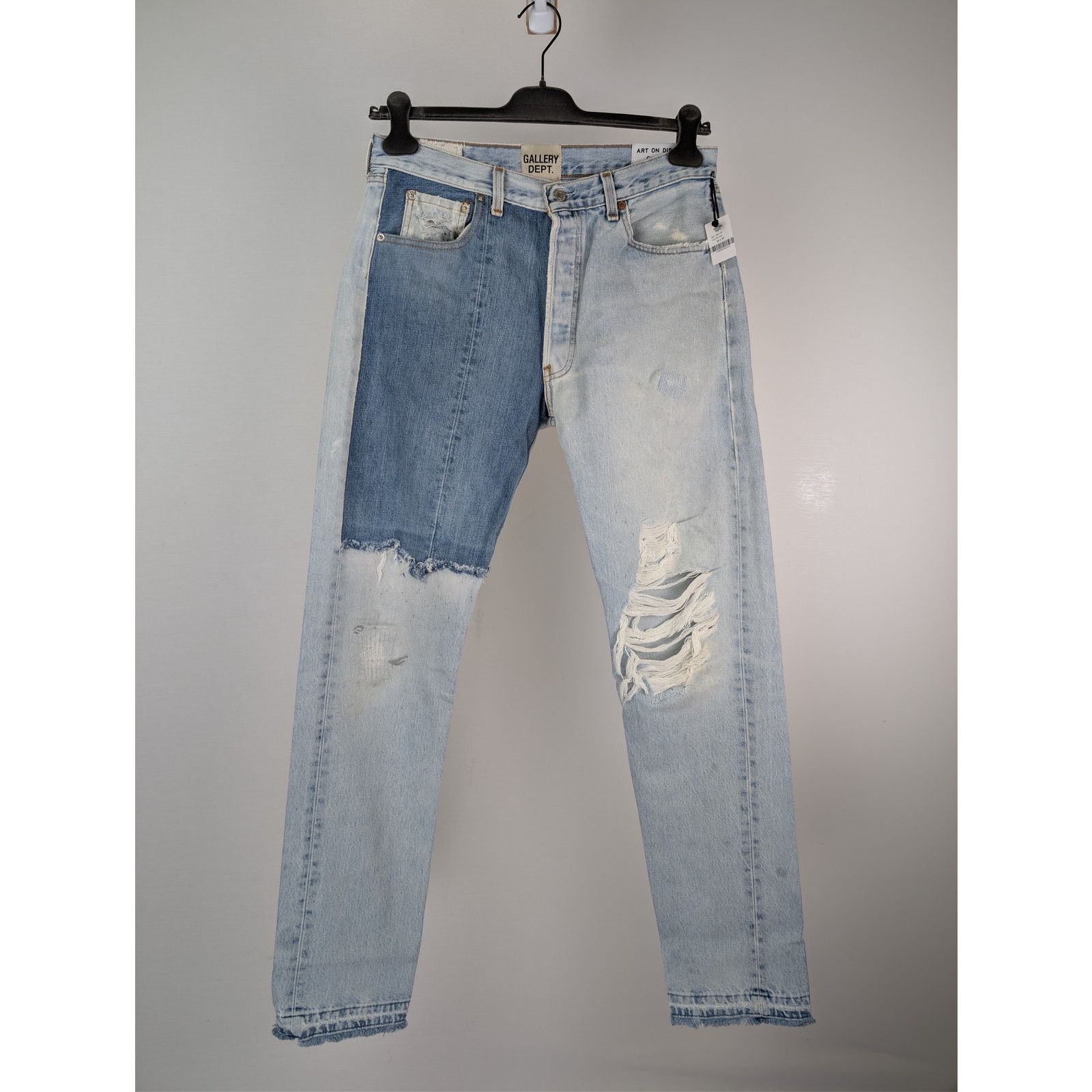 Gallery Dept. o1rshd1 Ken Ripped slim-cut jeans in a blue cotton denim Size US 32 / EU 48 - 1 Thumbnail