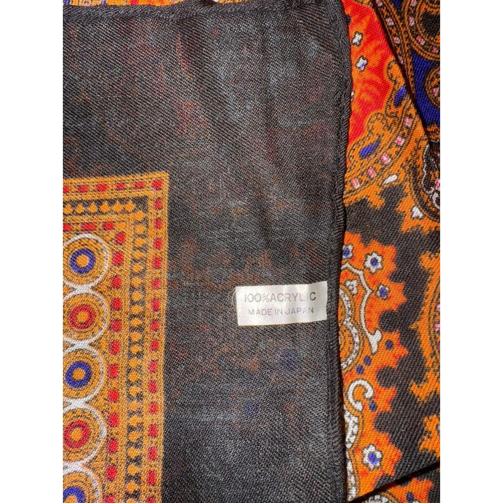 Japanese Brand × Vintage Pocket Square Made In Japan 100% Acrylic Geometric Pattern Size ONE SIZE - 2 Thumbnail