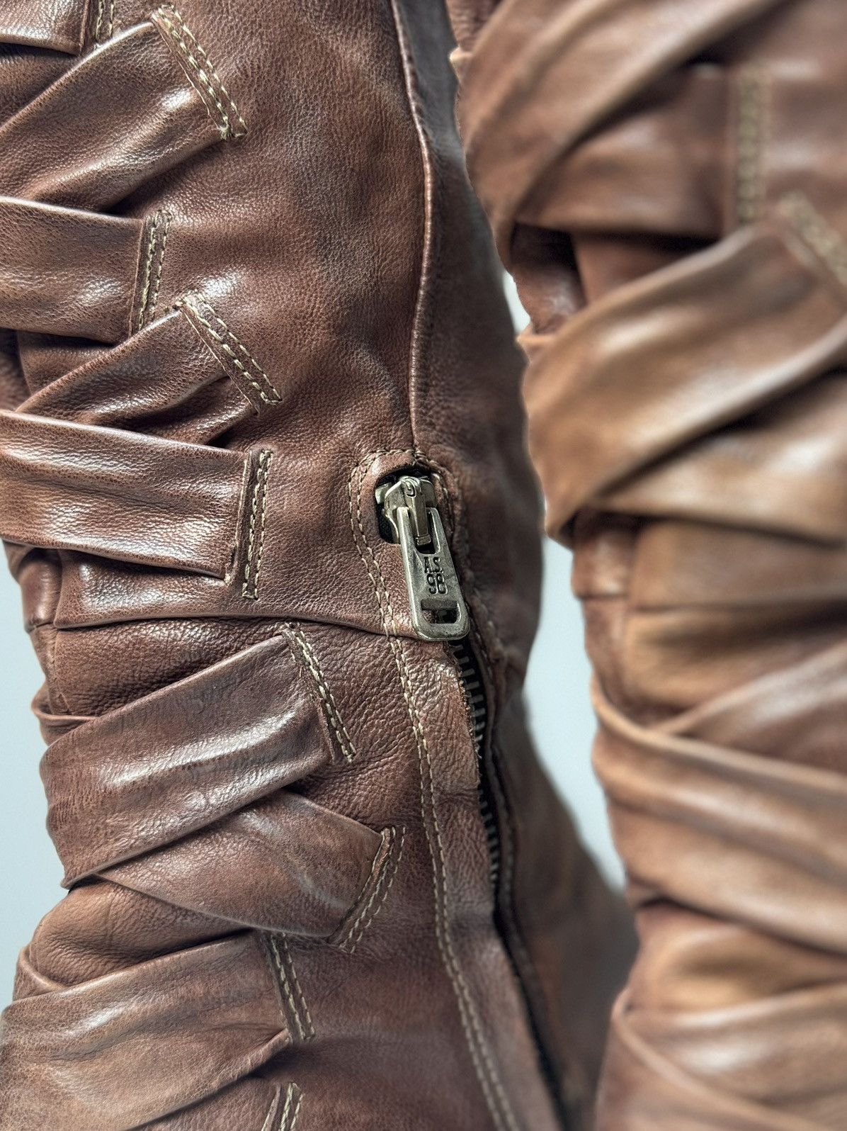A.S.98 A.S.98 vintage leather tall boots italy rick owens style Size US 9 / IT 39 - 8 Thumbnail