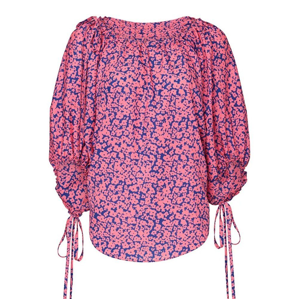 Derek Lam 10 Crosby Derek Lam Pink Drawstring Balloon Blouse Size IT 46 US L Size L / US 10 / IT 46 - 2 Thumbnail