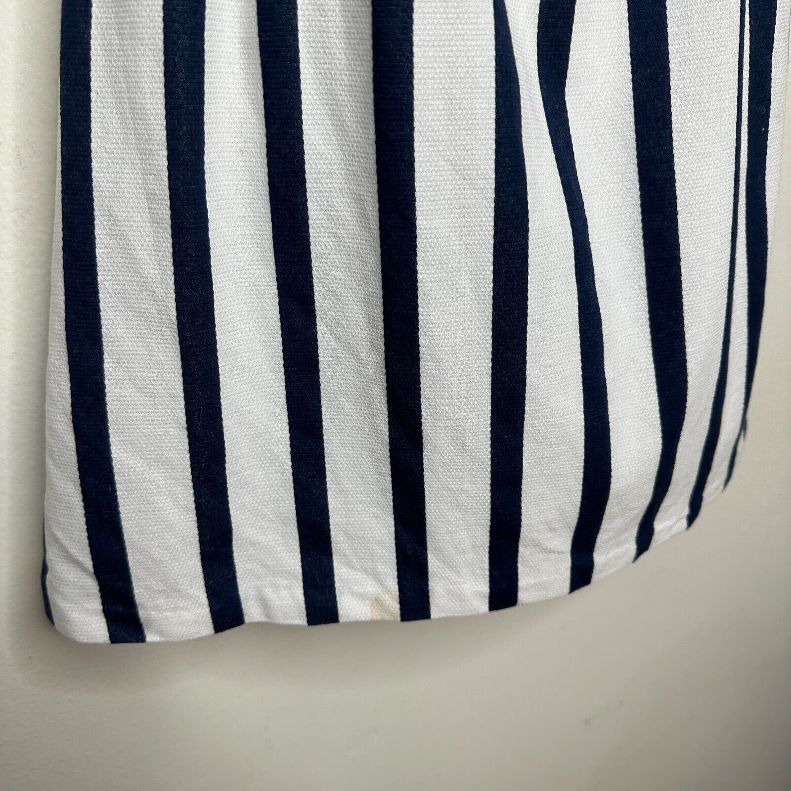 Topshop Topshop Navy White Stripe Waist Cutout VNeck Mini Dress 4 Size S / US 4 / IT 40 - 4 Thumbnail